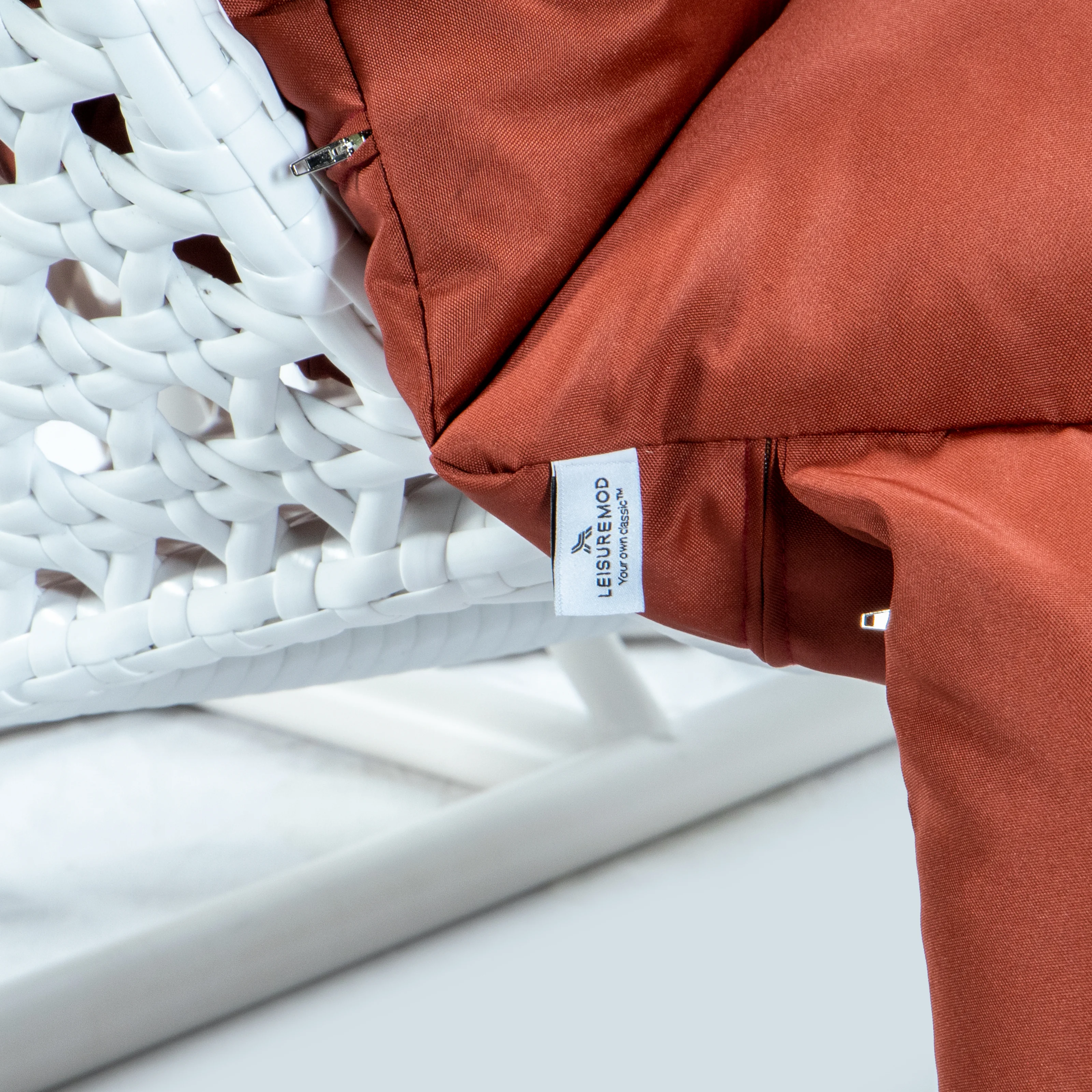 White Wicker Hanging 2 person Egg Swing Chair