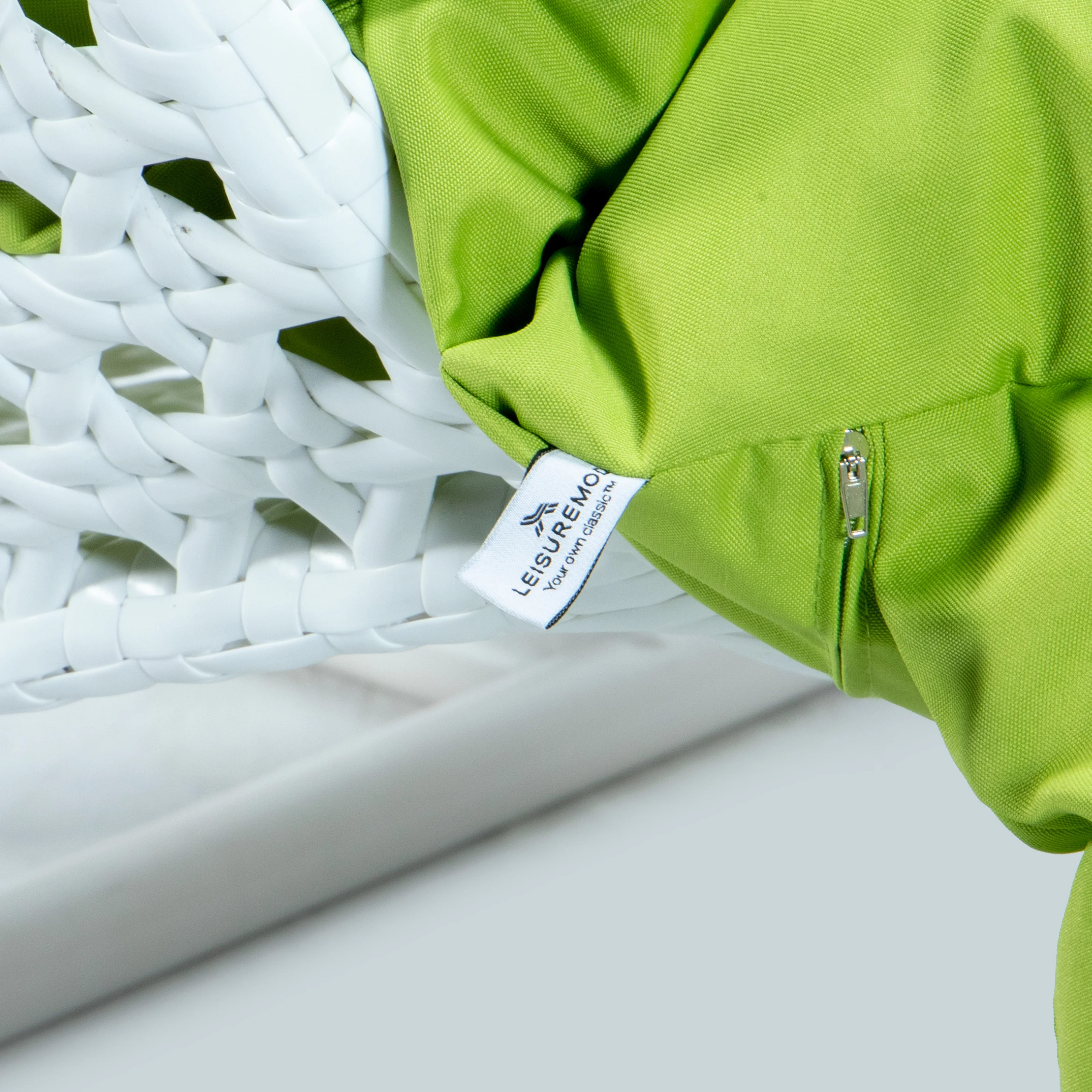 White Wicker Hanging 2 person Egg Swing Chair