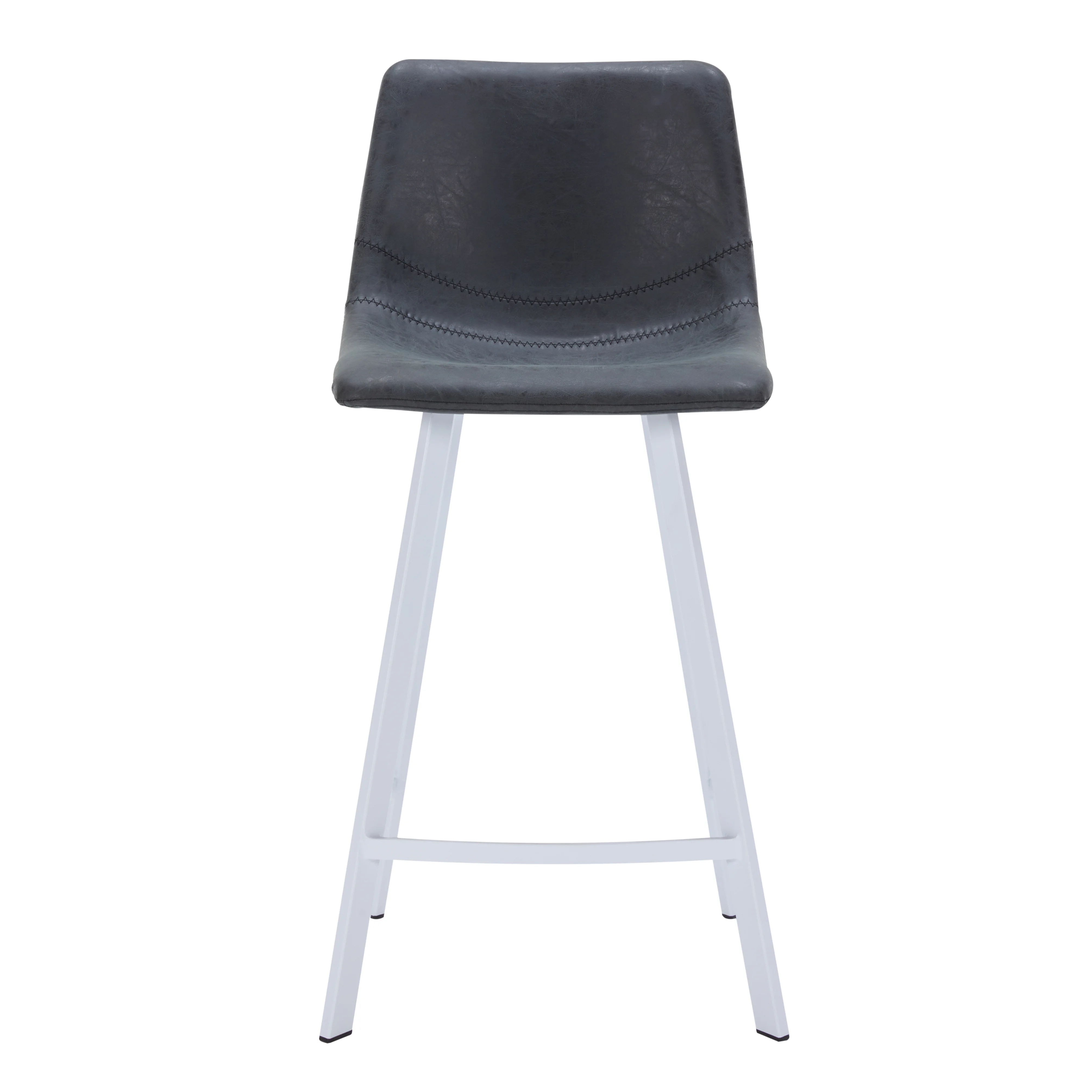 Elland - Counter stool -White Base-Charcoal Black