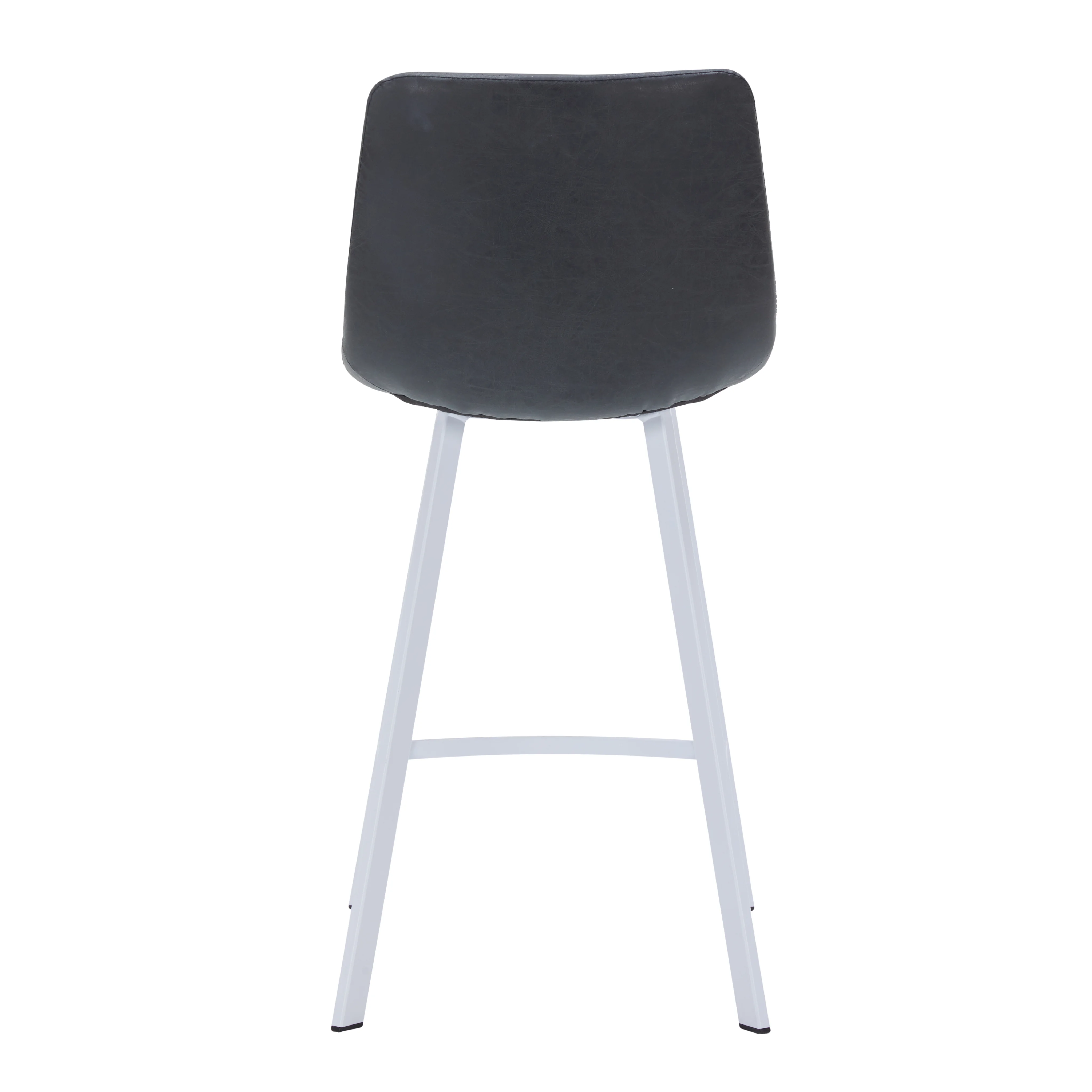 Elland - Counter stool -White Base-Charcoal Black