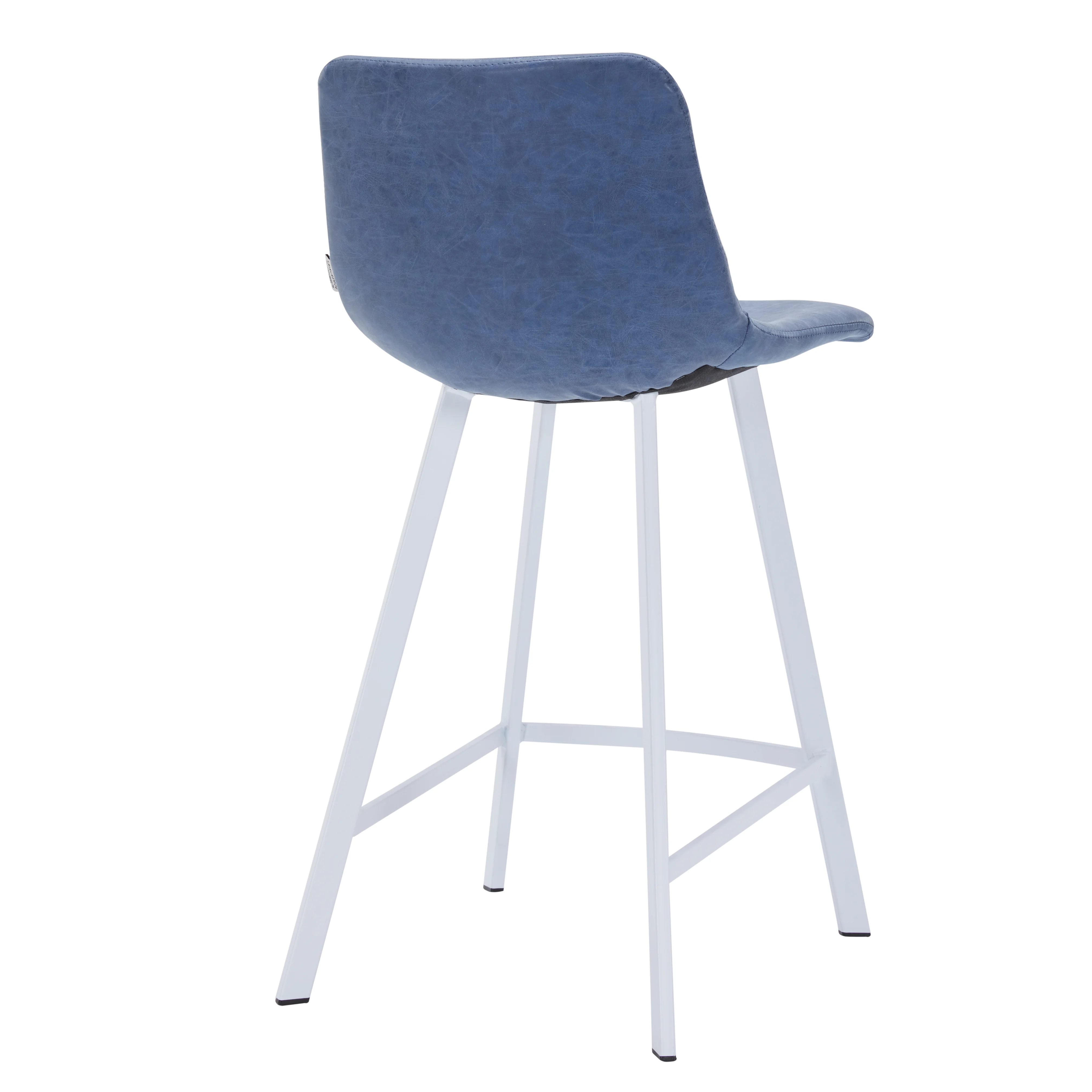 Elland - Counter stool - Peacock Blue - White Base