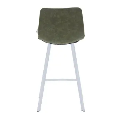 Elland - Counter stool - Olive Green- White Base