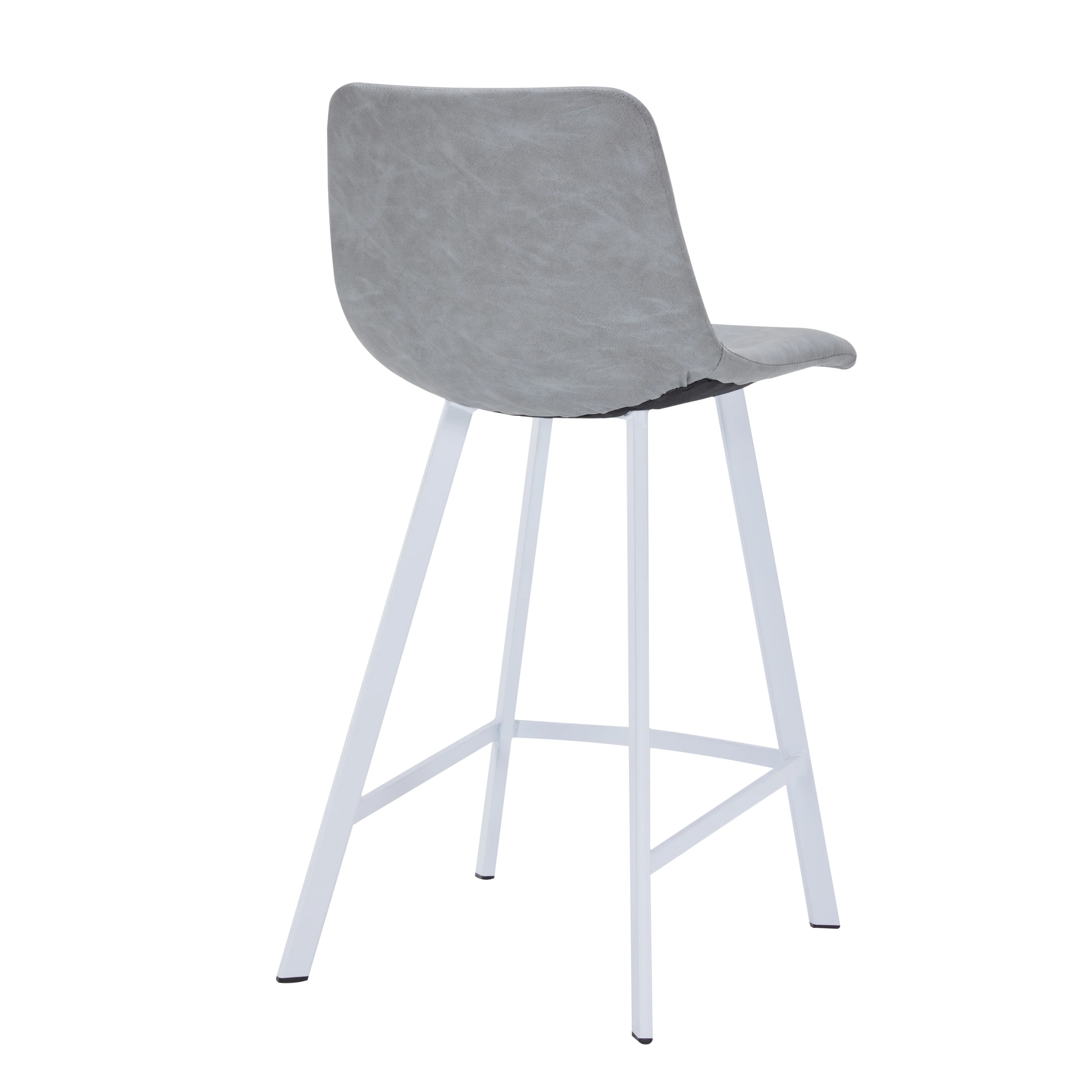 Elland - Counter stool -Light Grey- White base