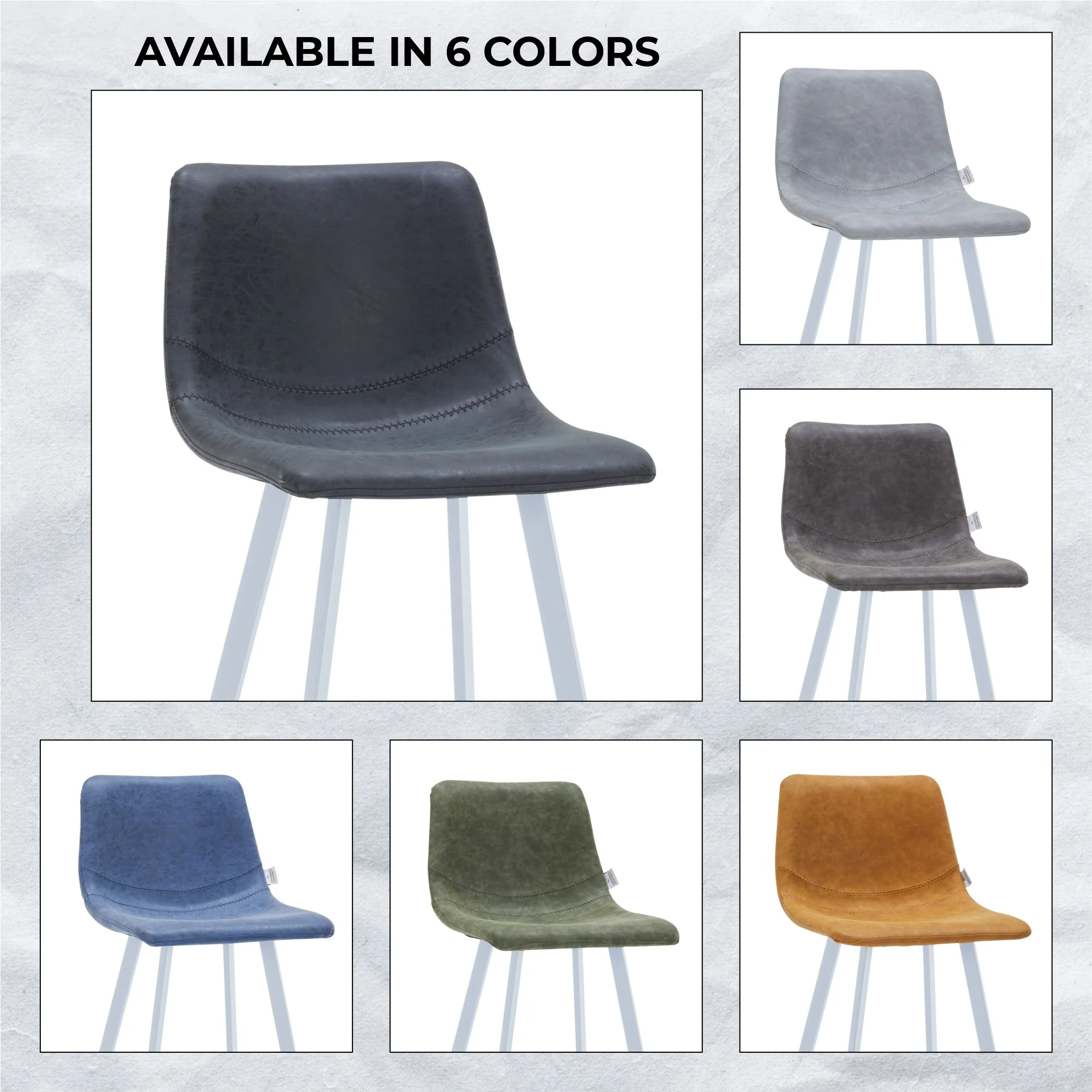 Elland - Bar stool -Charcoal Black- White Base