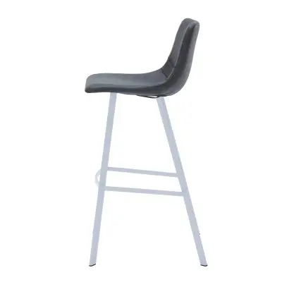 Elland - Bar stool -Charcoal Black- White Base