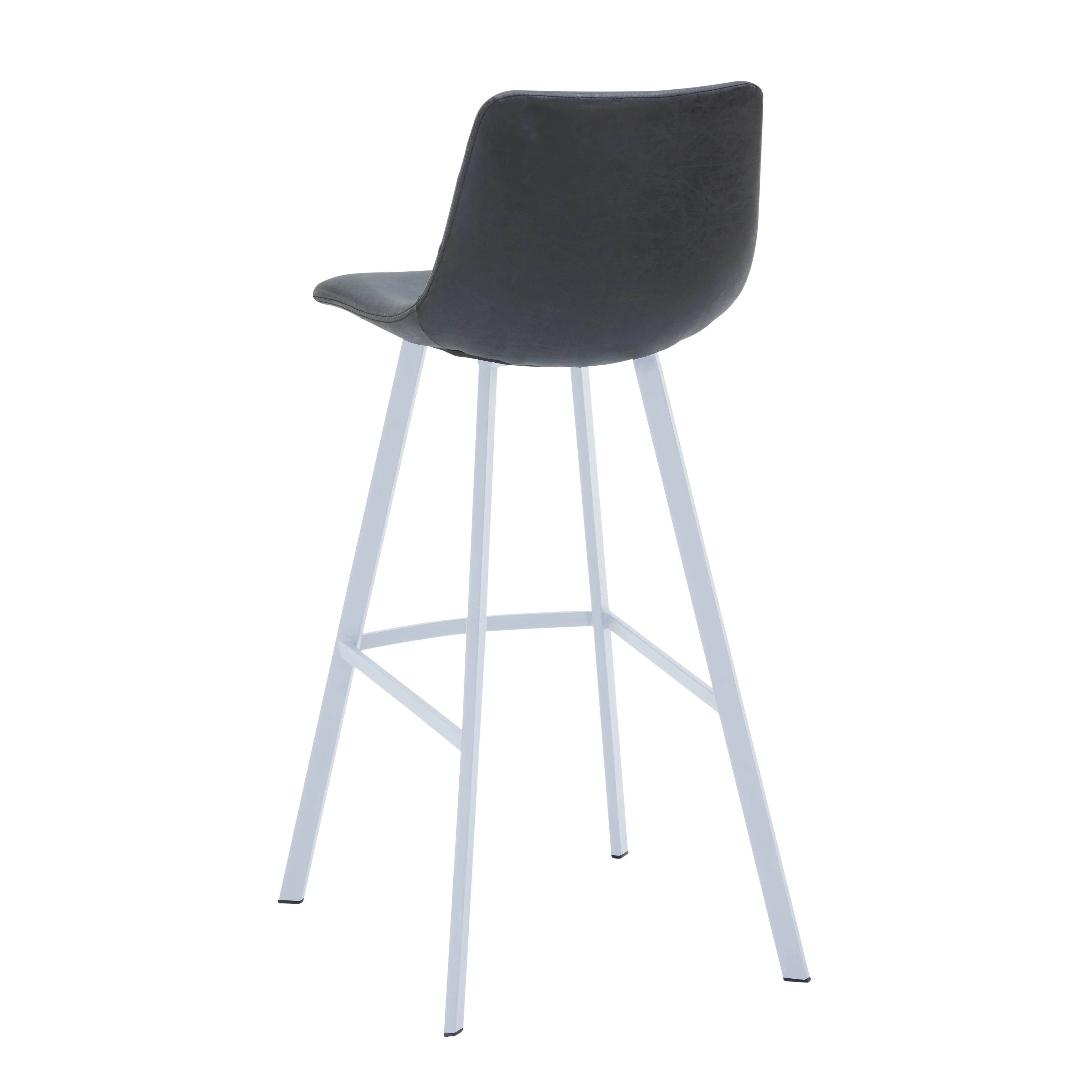 Elland - Bar stool -Charcoal Black- White Base Set of 2