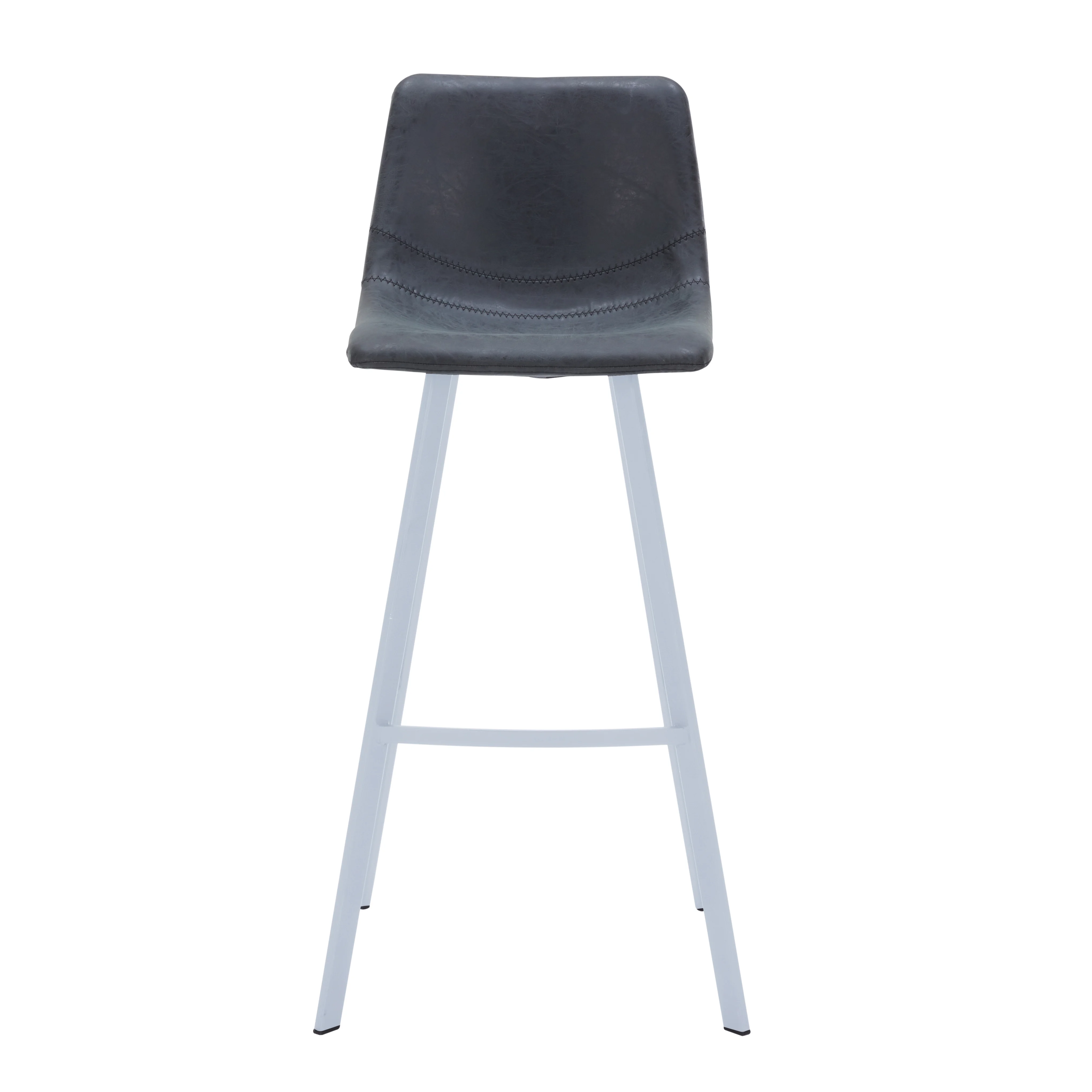 Elland - Bar stool -Charcoal Black- White Base Set of 2