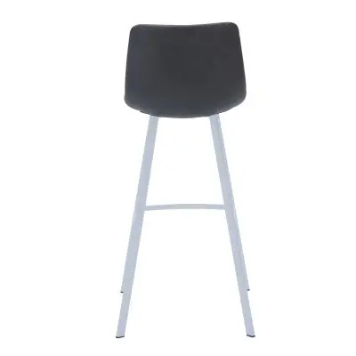Elland - Bar stool -Charcoal Black- White Base Set of 2