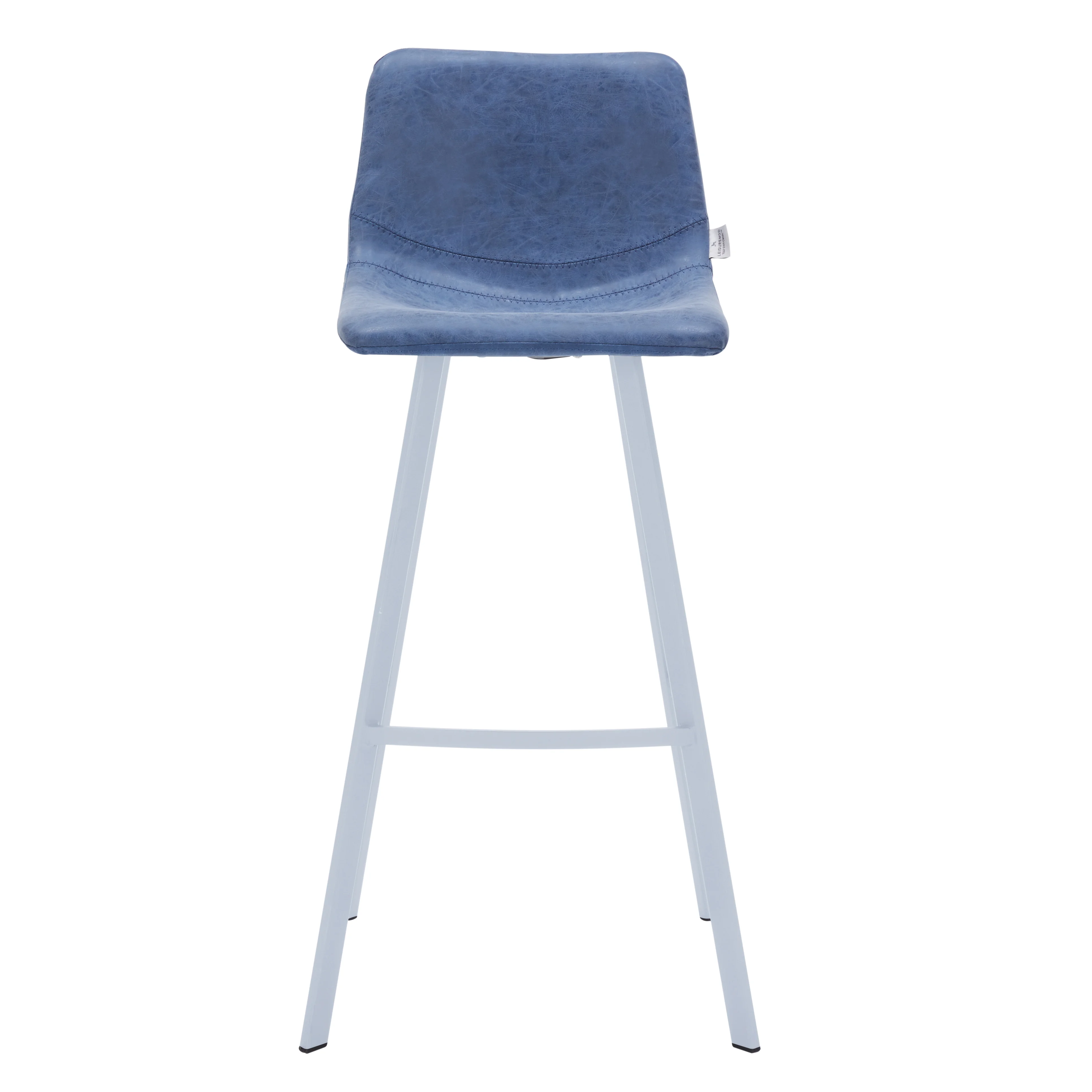 Elland - Bar stool - Peacock Blue - White Base Set of 2