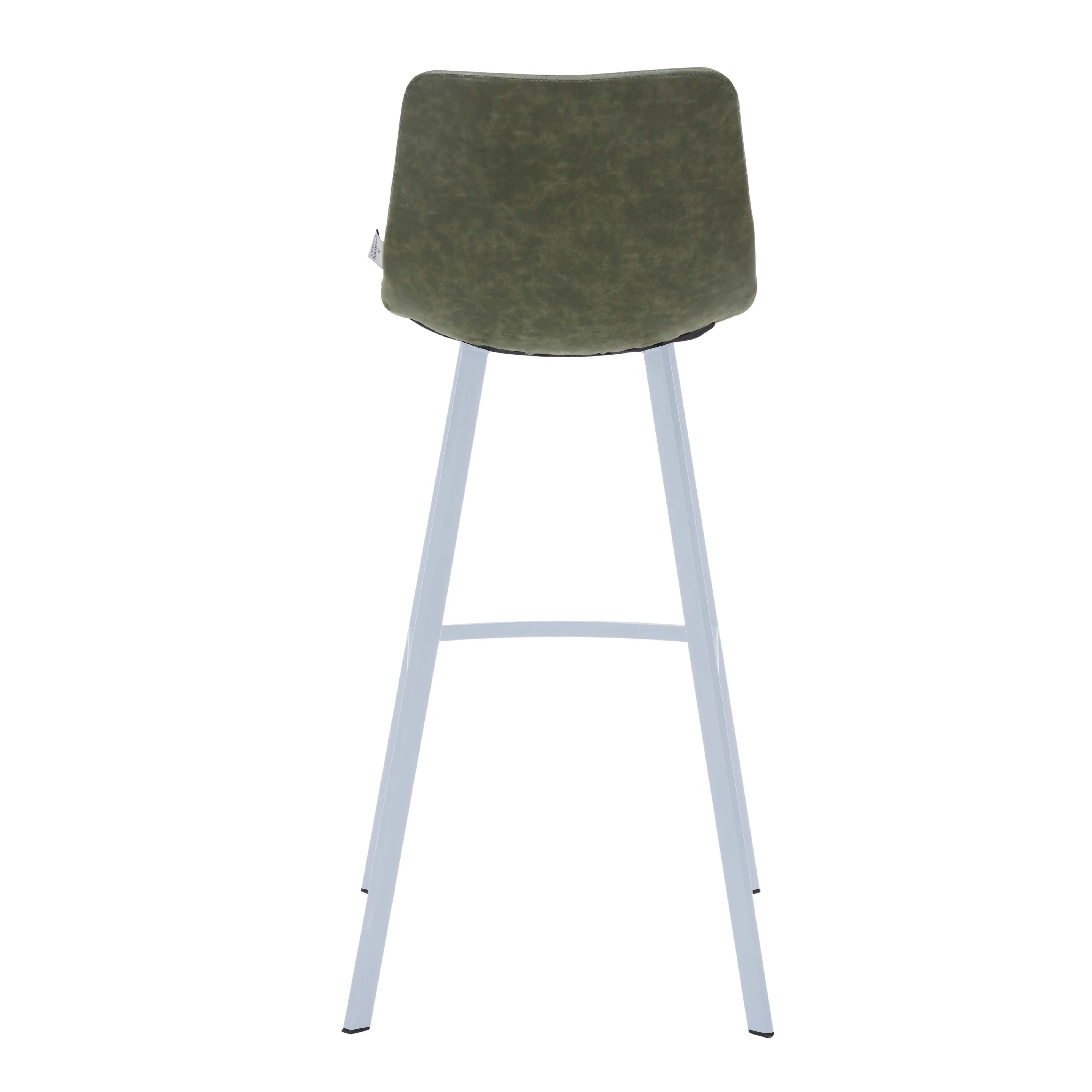 Elland - Bar stool - Olive Green- White Base Set of 2