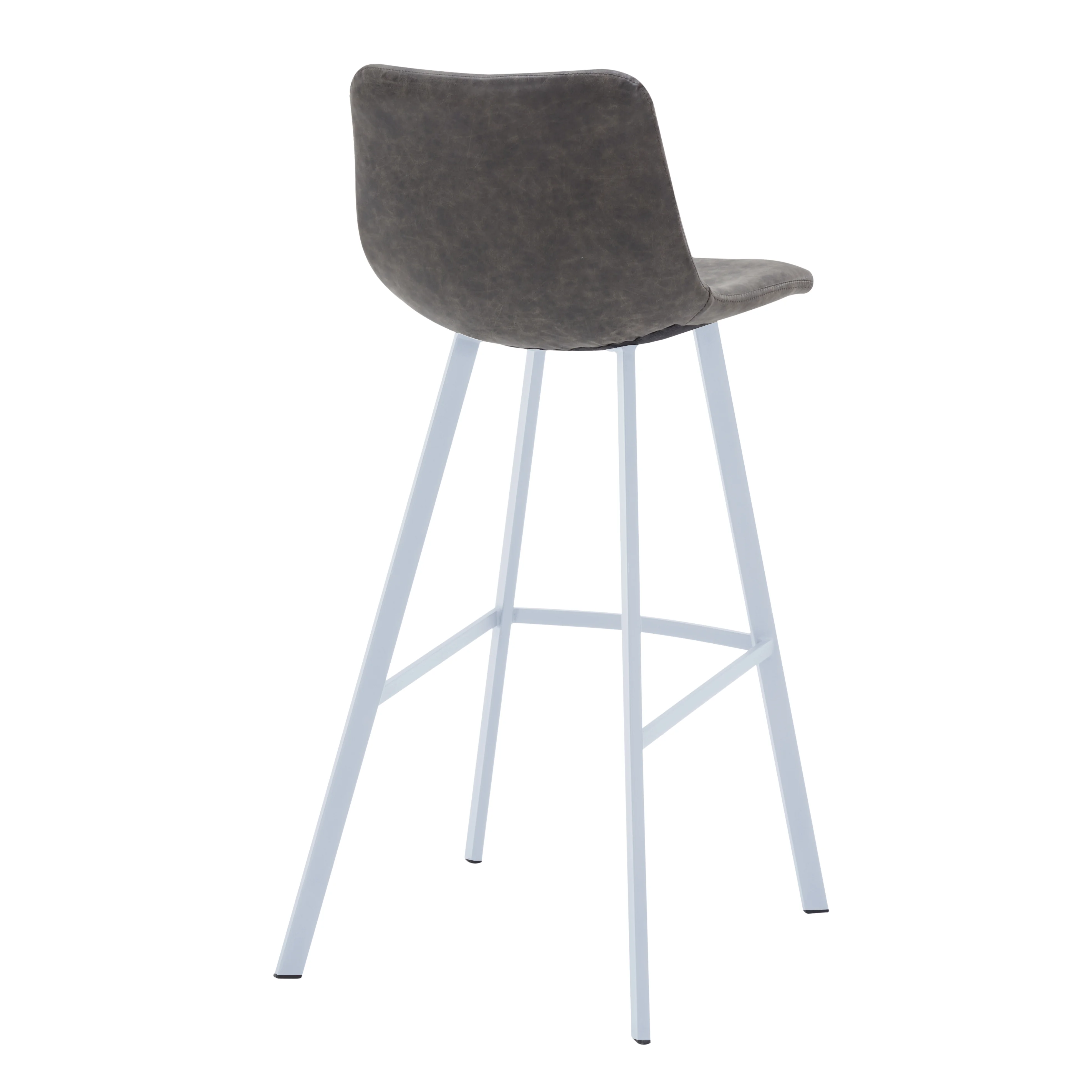 Elland - Bar stool - Grey- White Base