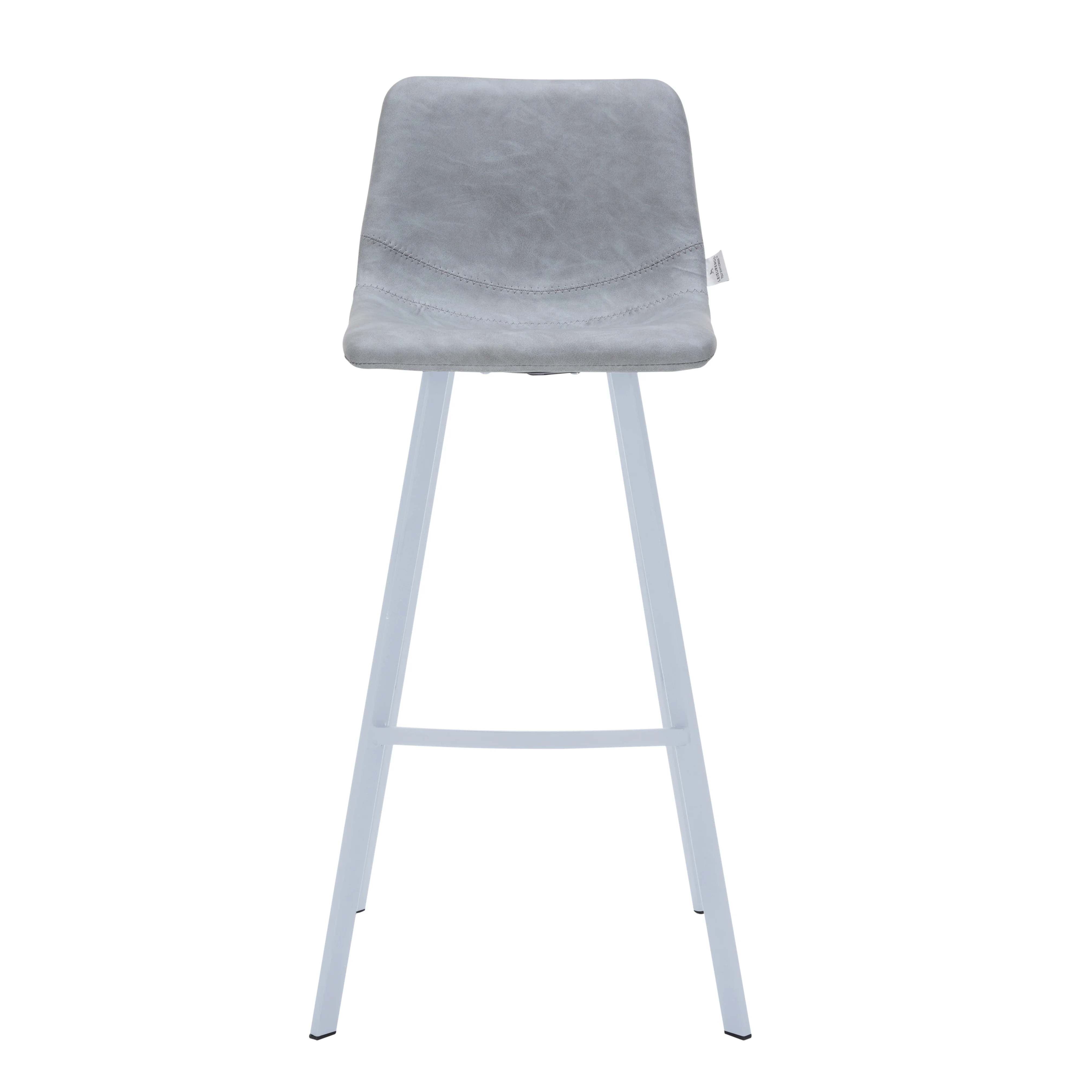 Elland - Bar stool -Light Grey- White Base