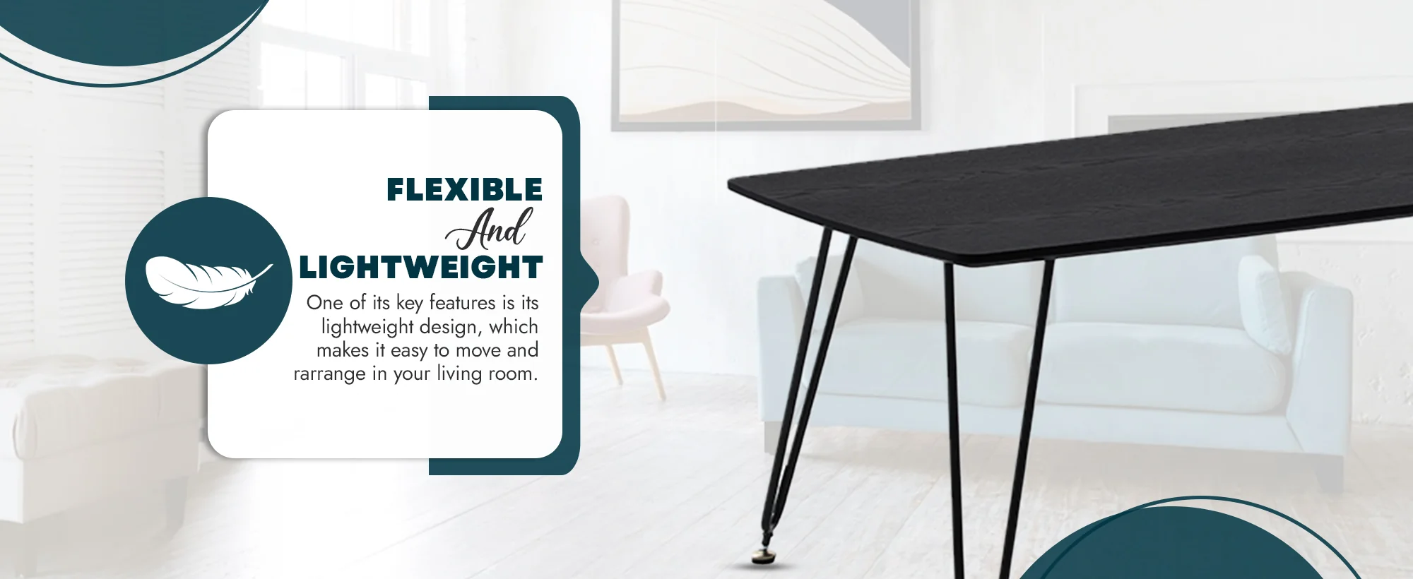 Elmwood Modern Wood Top Coffee Table With Iron Base