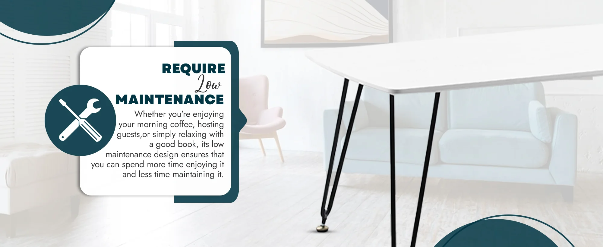 Elmwood Modern Wood Top Coffee Table With Iron Base