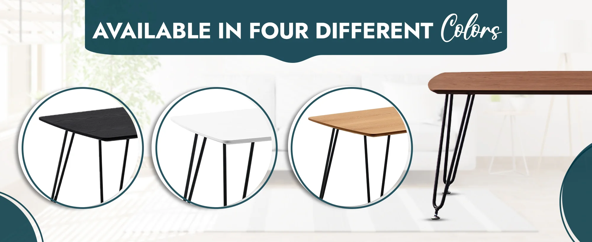 Elmwood Modern Wood Top Coffee Table With Iron Base