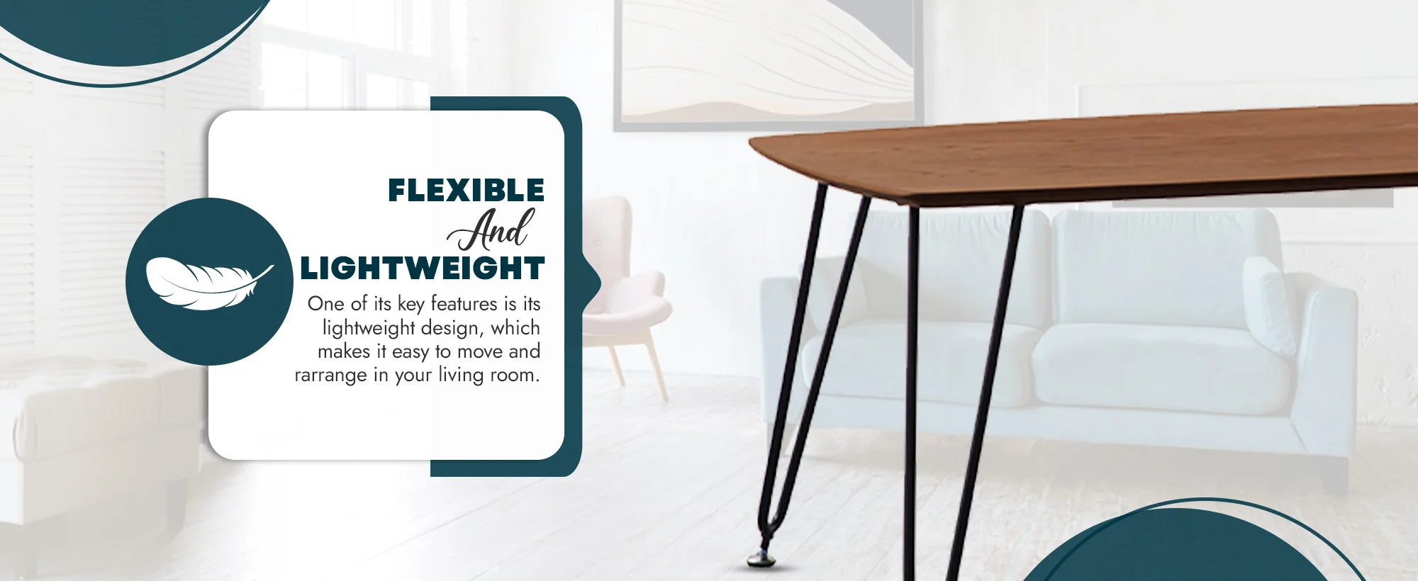 Elmwood Modern Wood Top Coffee Table With Iron Base