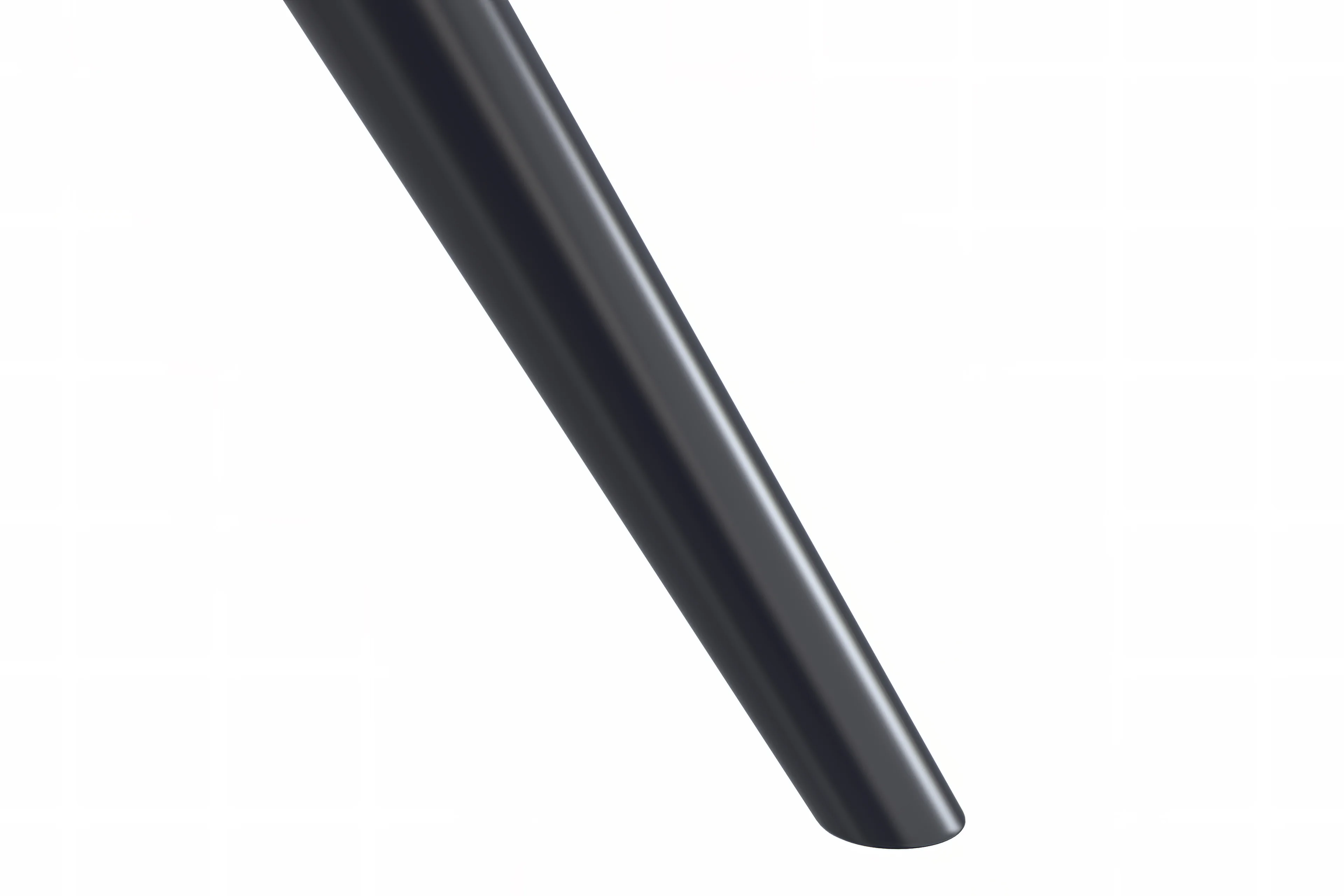 Elega Series Black Carbon Steel Dining Table 71 With White/Gold Sintered Stone Top