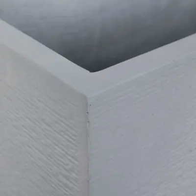 Flora Series Rectangle Poly Stone Planter in Grey 12 x 12, 31.5 Long