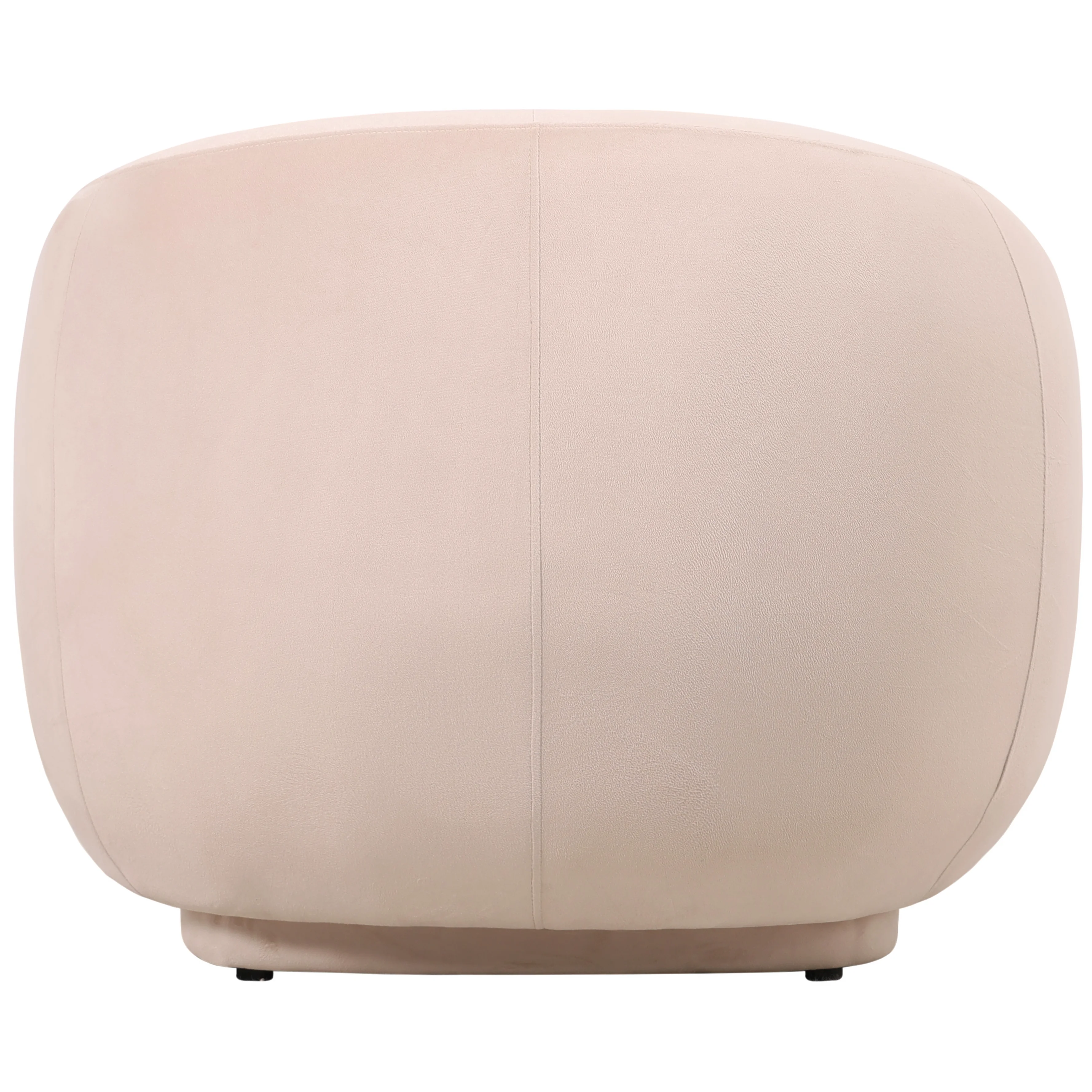 Faze Collection Modern Single Seater Sofa in Beige Velvet