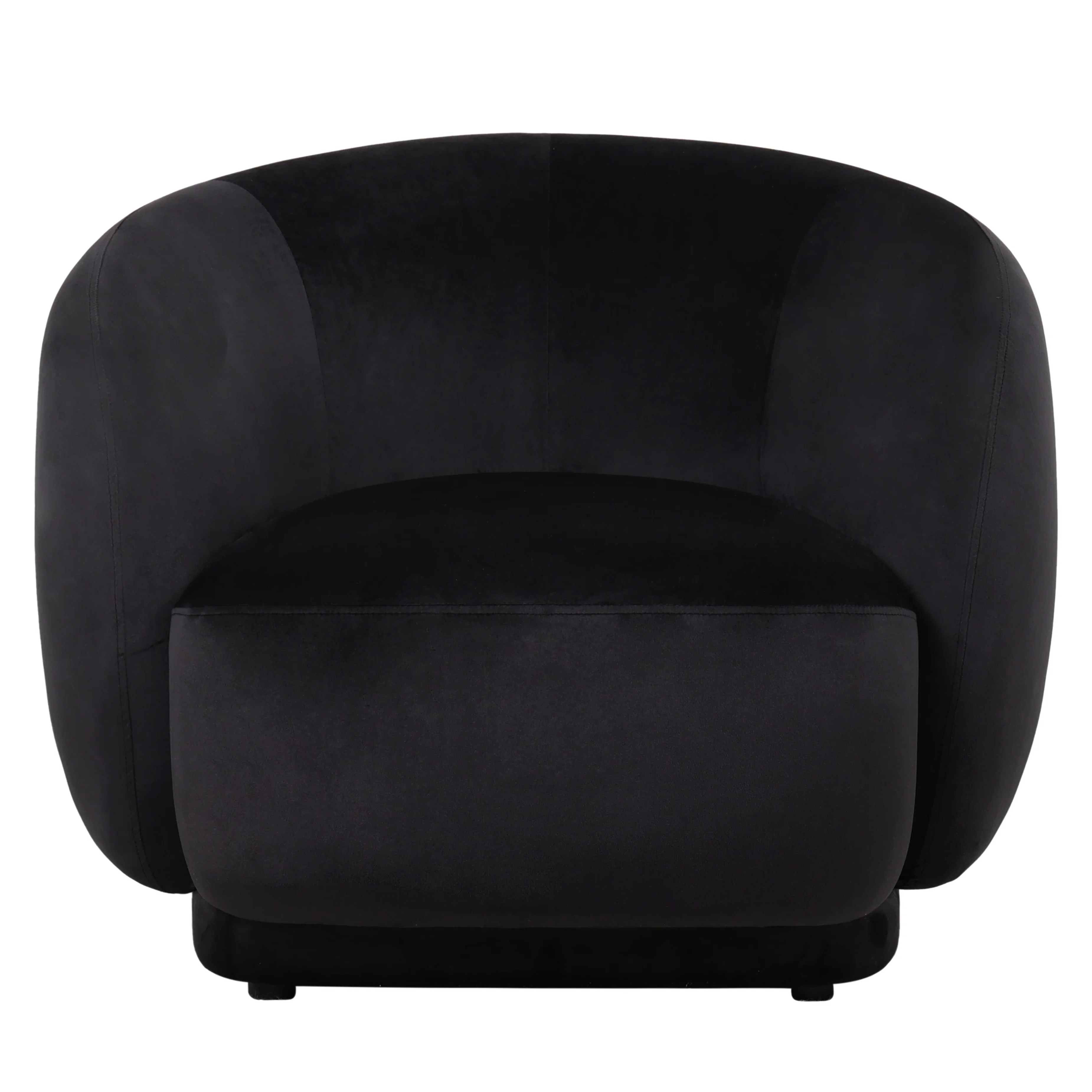 Faze Collection Modern Single Seater Sofa in Black Velvet