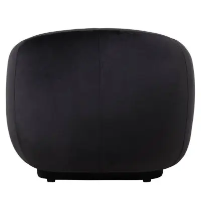 Faze Collection Modern Single Seater Sofa in Black Velvet