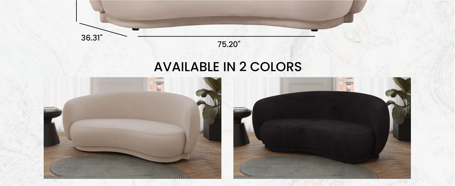 Faze 3-Seater Wide Couch Sofa Upholstered in Velvet