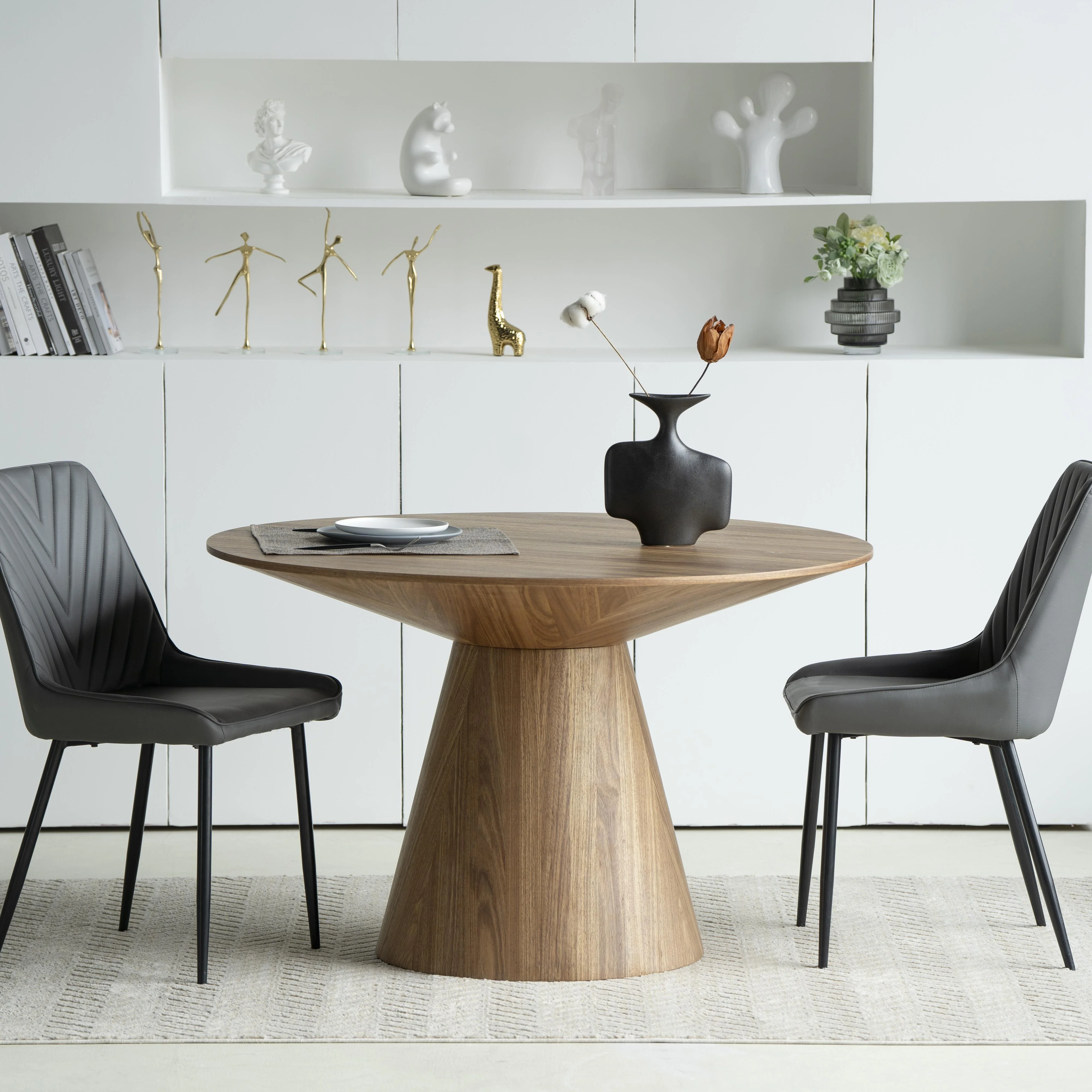 Fynix Collection Modern Dining Table In Natural Wood