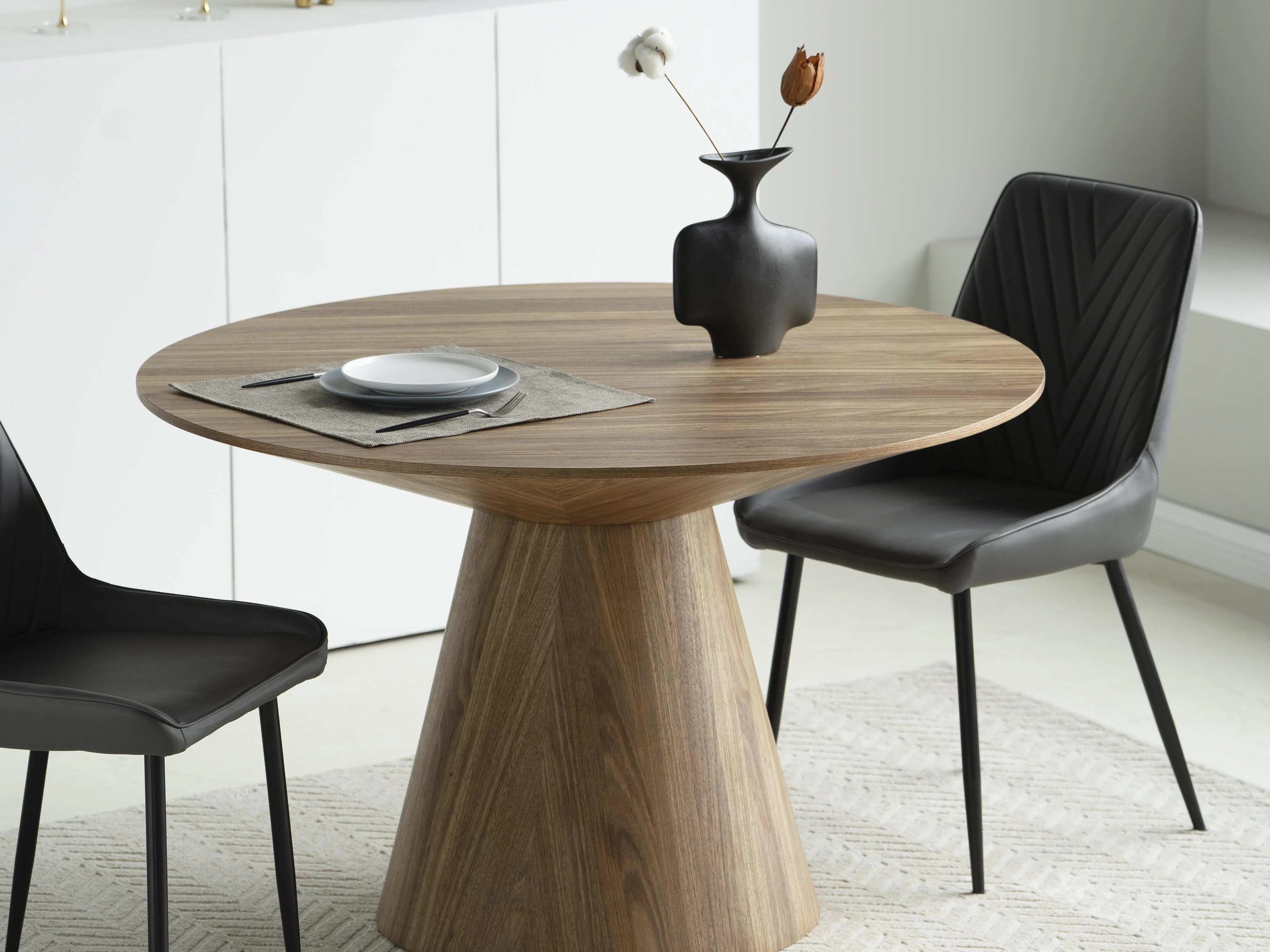 Fynix Collection Modern Dining Table In Natural Wood