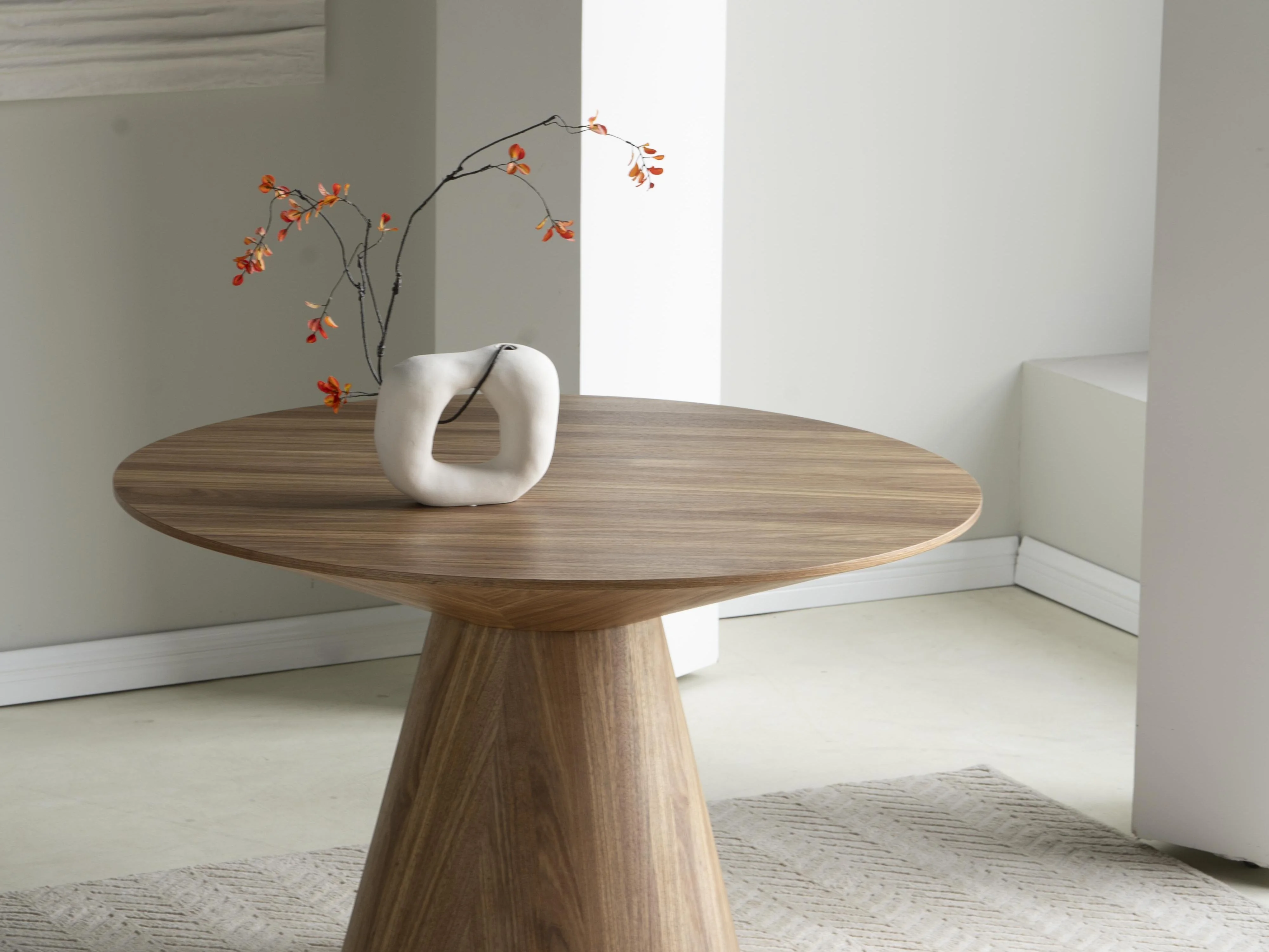 Fynix Collection Modern Dining Table In Natural Wood