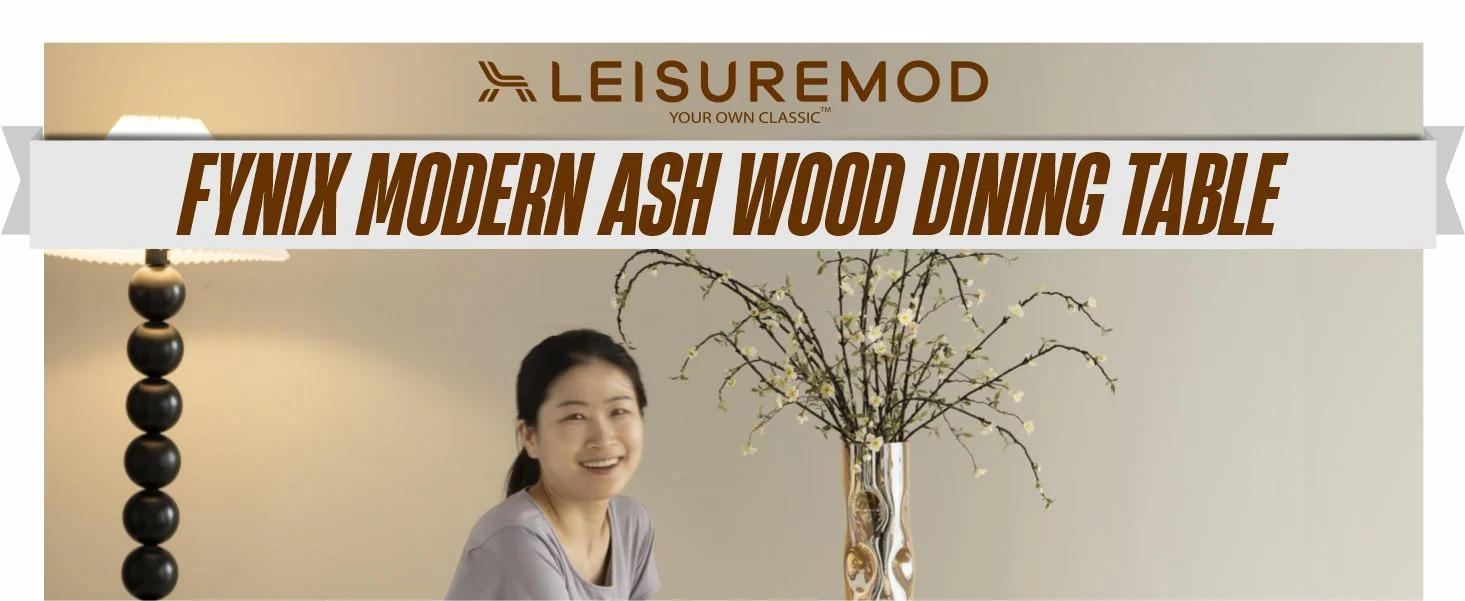 Fynix Collection Modern Dining Table In walnut