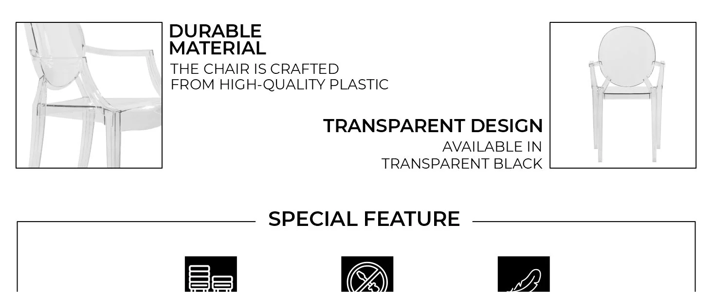 Carroll Modern Acrylic Dining Side Chair