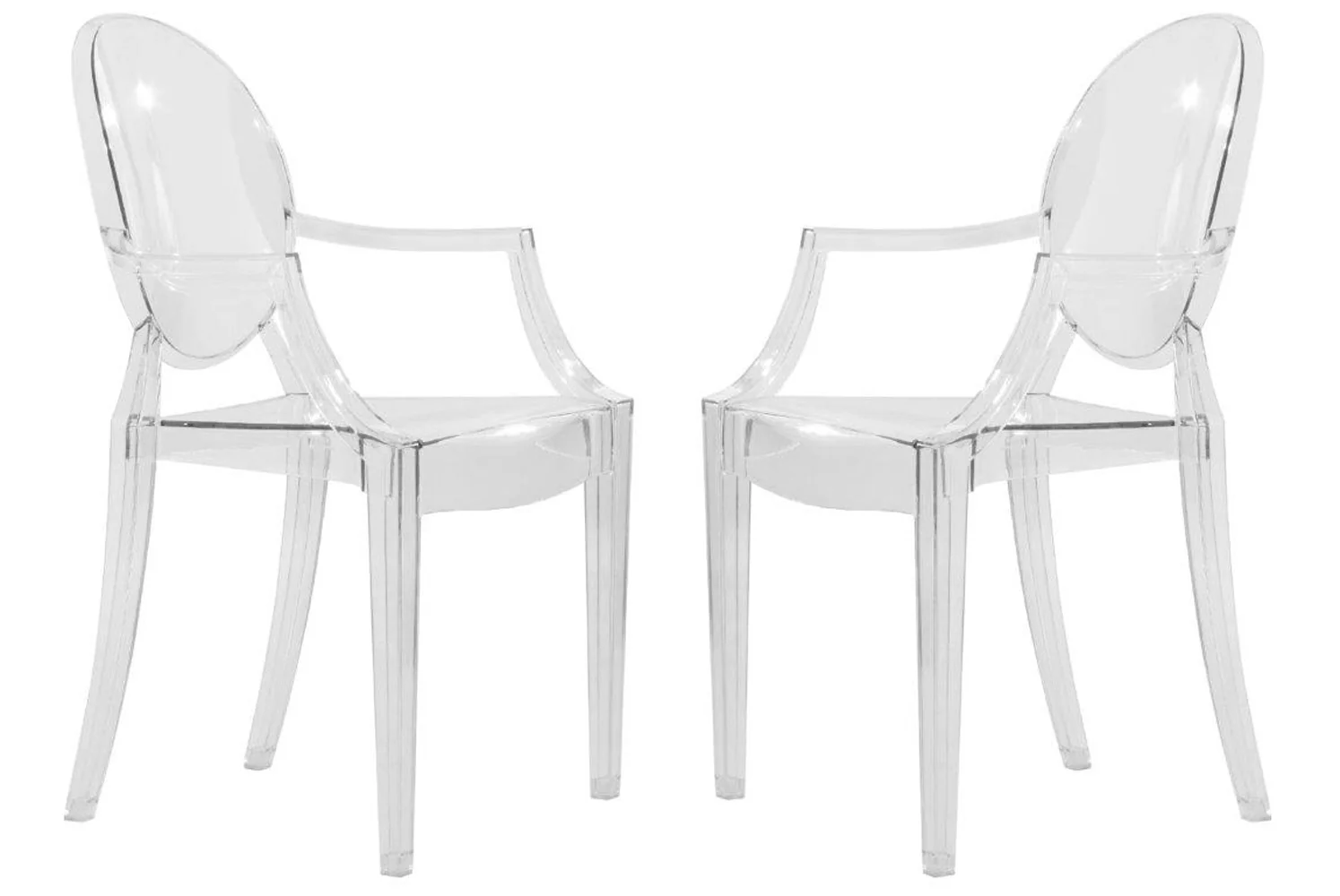 Carroll Modern Acrylic Dining Side Chair, Set of 2