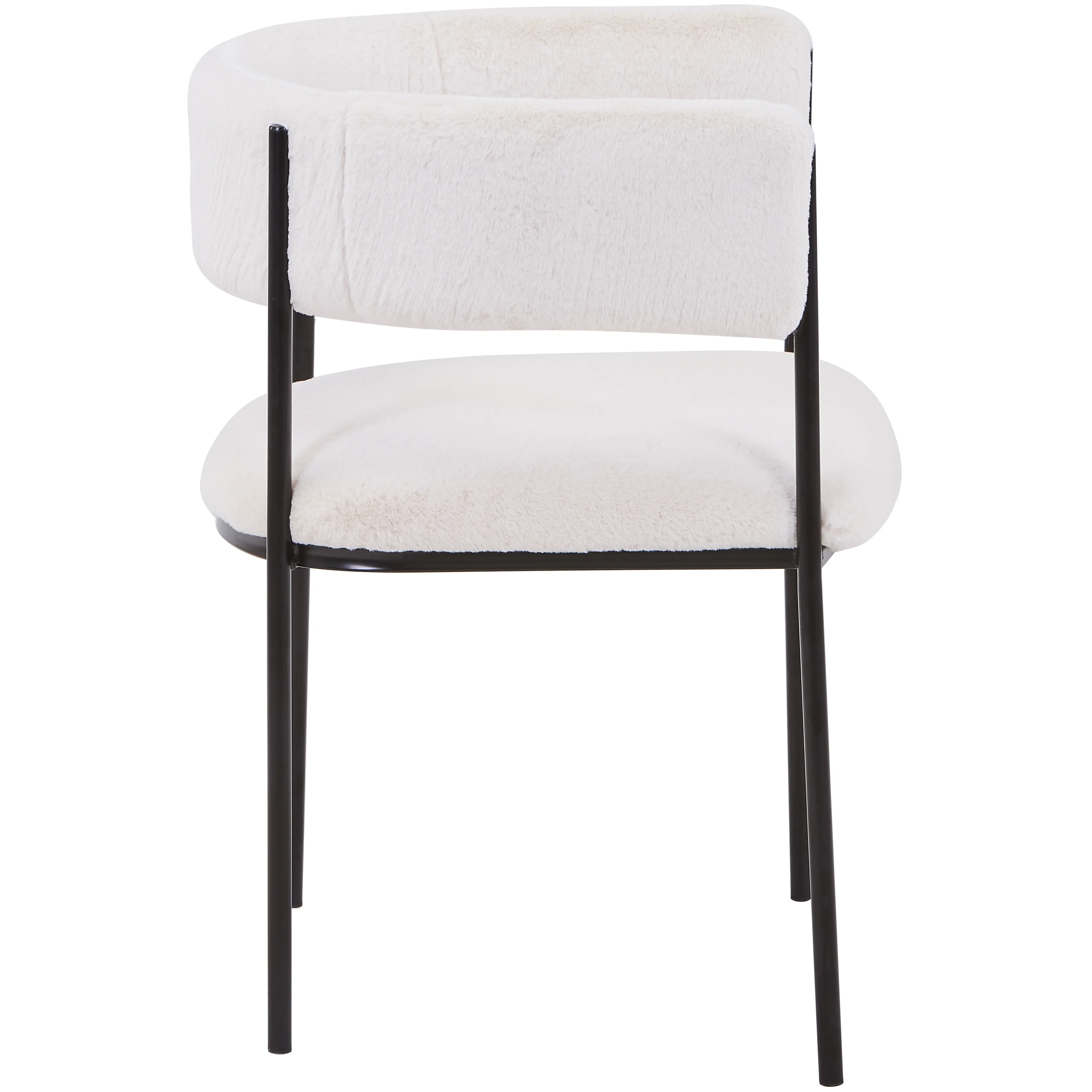 Gavin Series Modern Chair Black Frame in Beige Set of 2