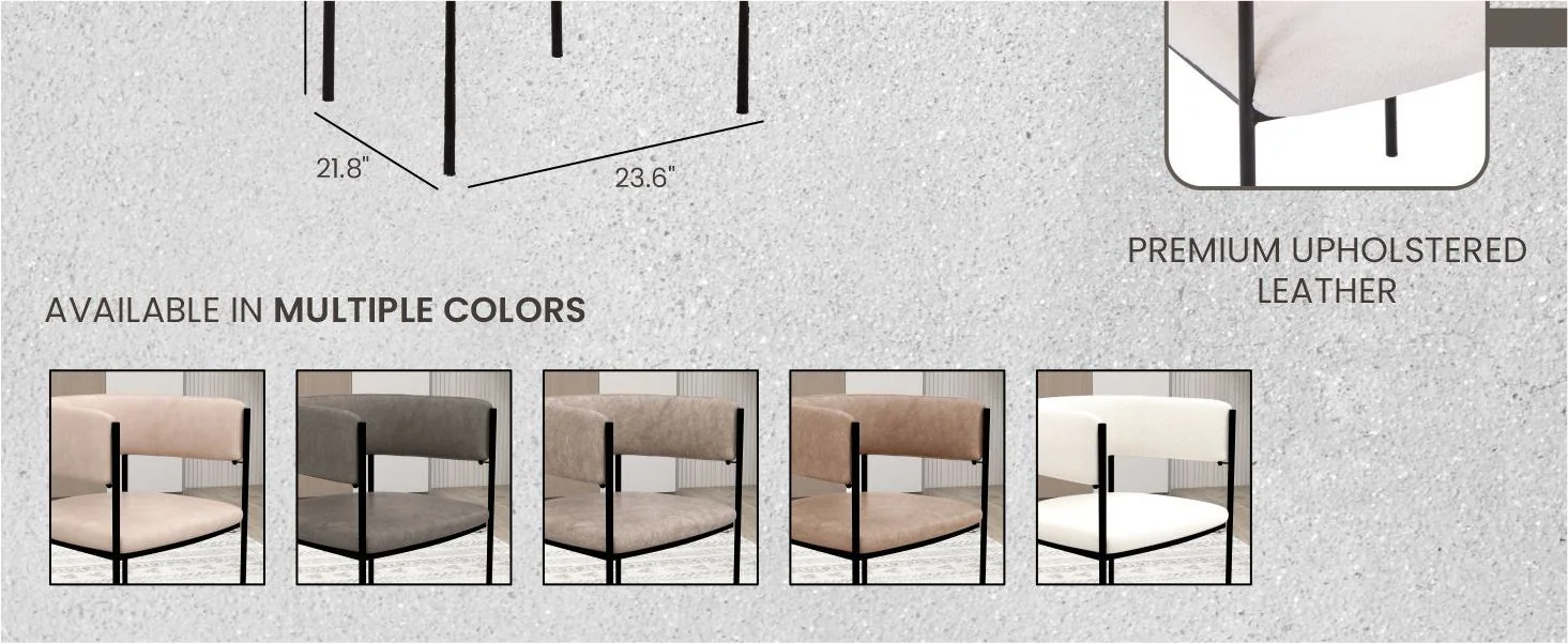 Gavin Series Modern Chair Black Frame in Taupe