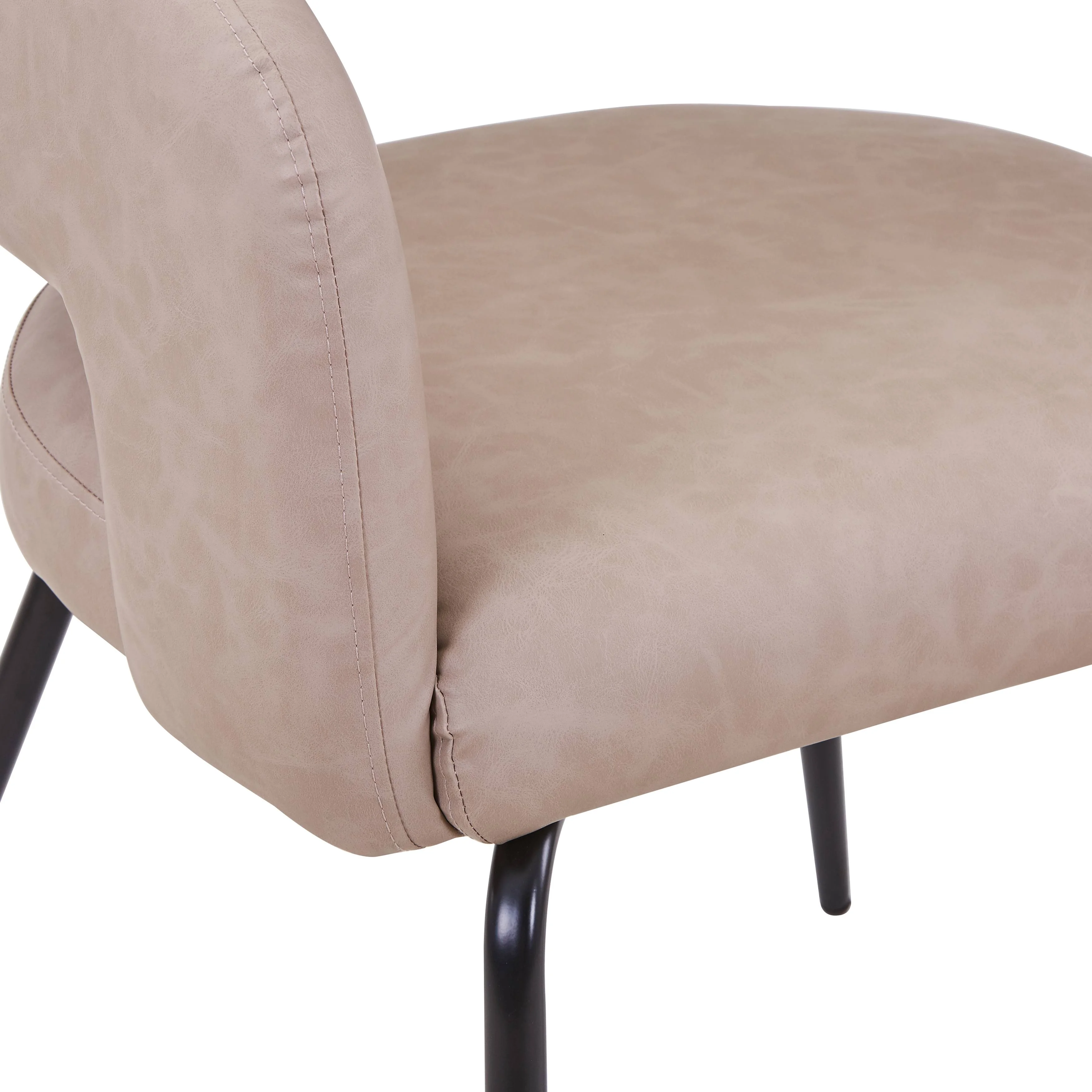 7-Piece Dining Set with Rectangular Glass Dining Table Gold Base and 6 Leather Dining Chairs with Iron Base