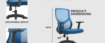 Office Glen Series Office Task Chair In Blue