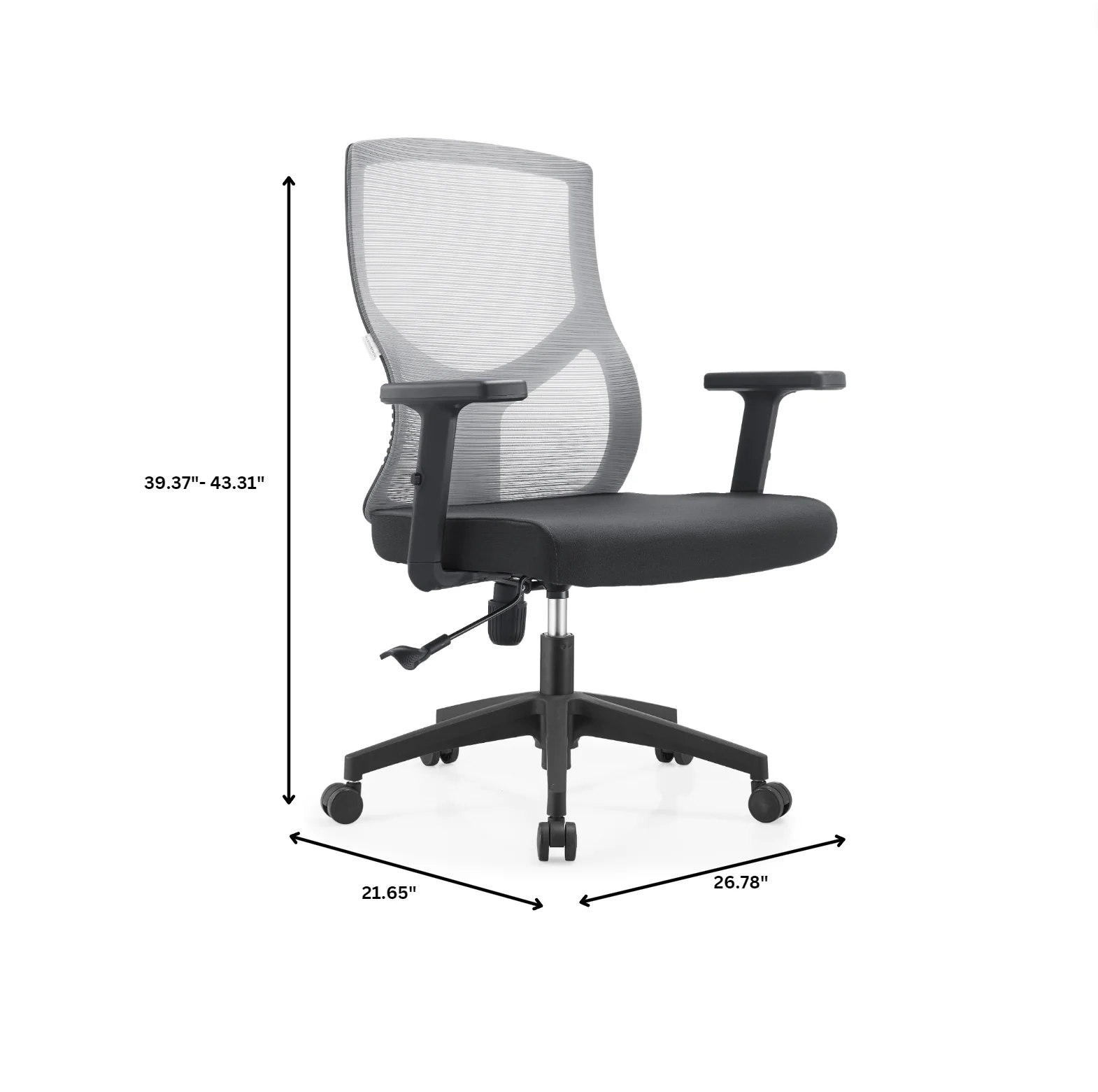 Office Glen Series Office Task Chair In Light Grey