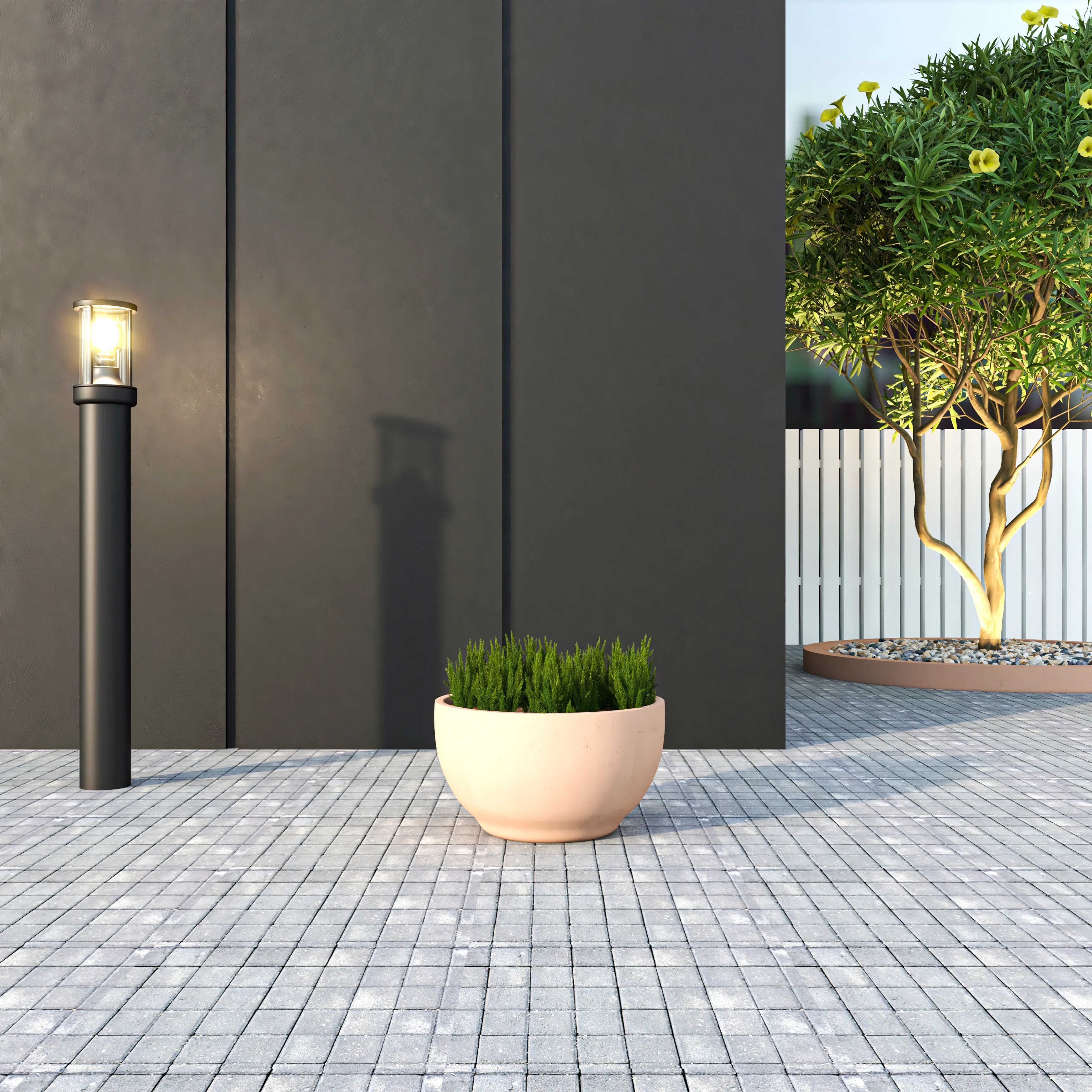 Grove Series Hemisphere Poly Clay Planter in Terra cotta Color 10.6 Dia, 5.9 High