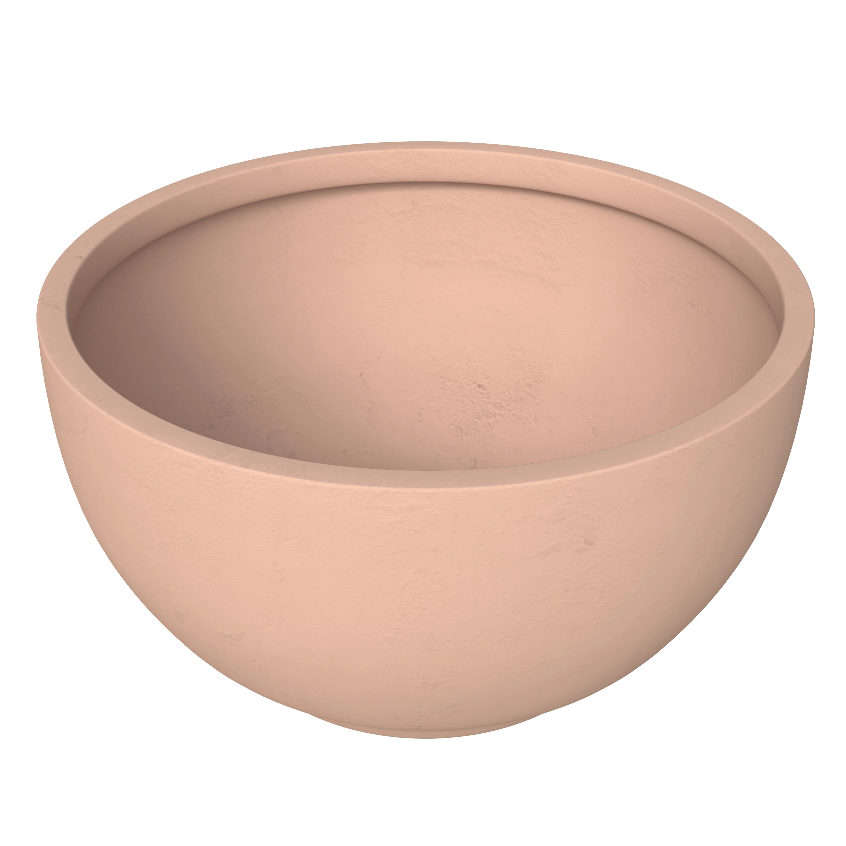 Grove Series Hemisphere Poly Clay Planter in Terra cotta Color 12.4 Dia, 7.1 High
