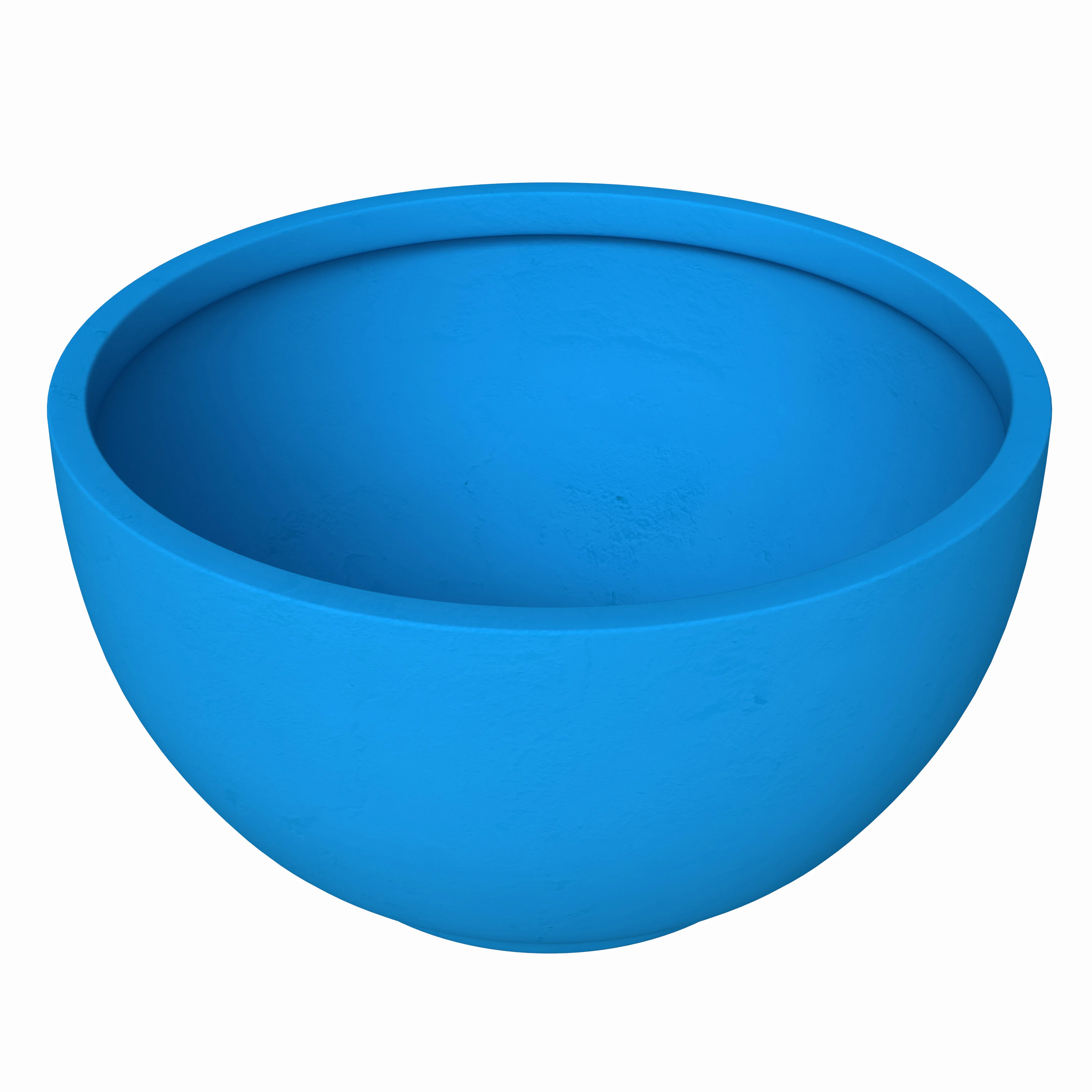 Grove Series Hemisphere Poly Clay Planter in Blue 14.9 Dia, 7.8 High