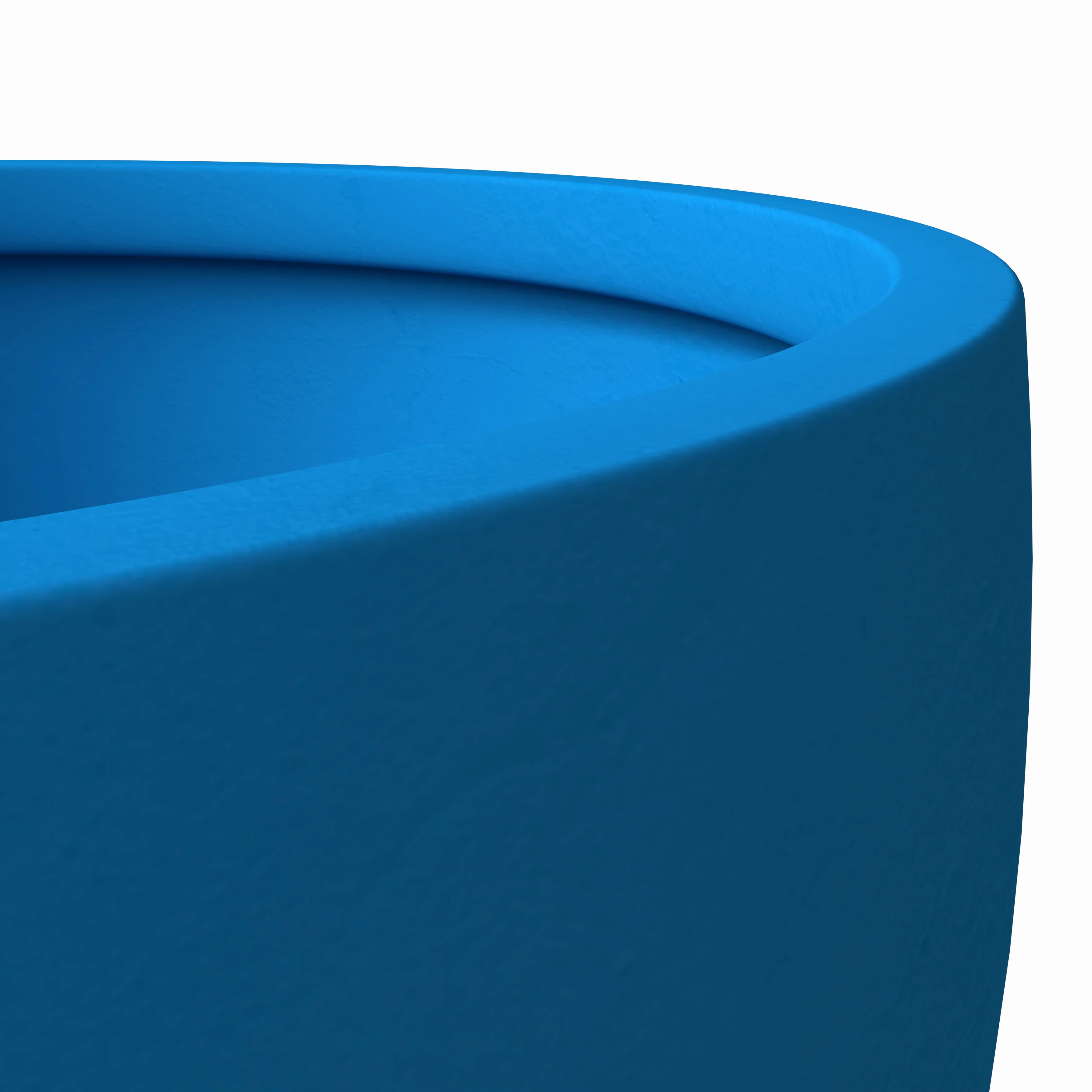 Grove Series Hemisphere Poly Clay Planter in Blue 14.9 Dia, 7.8 High