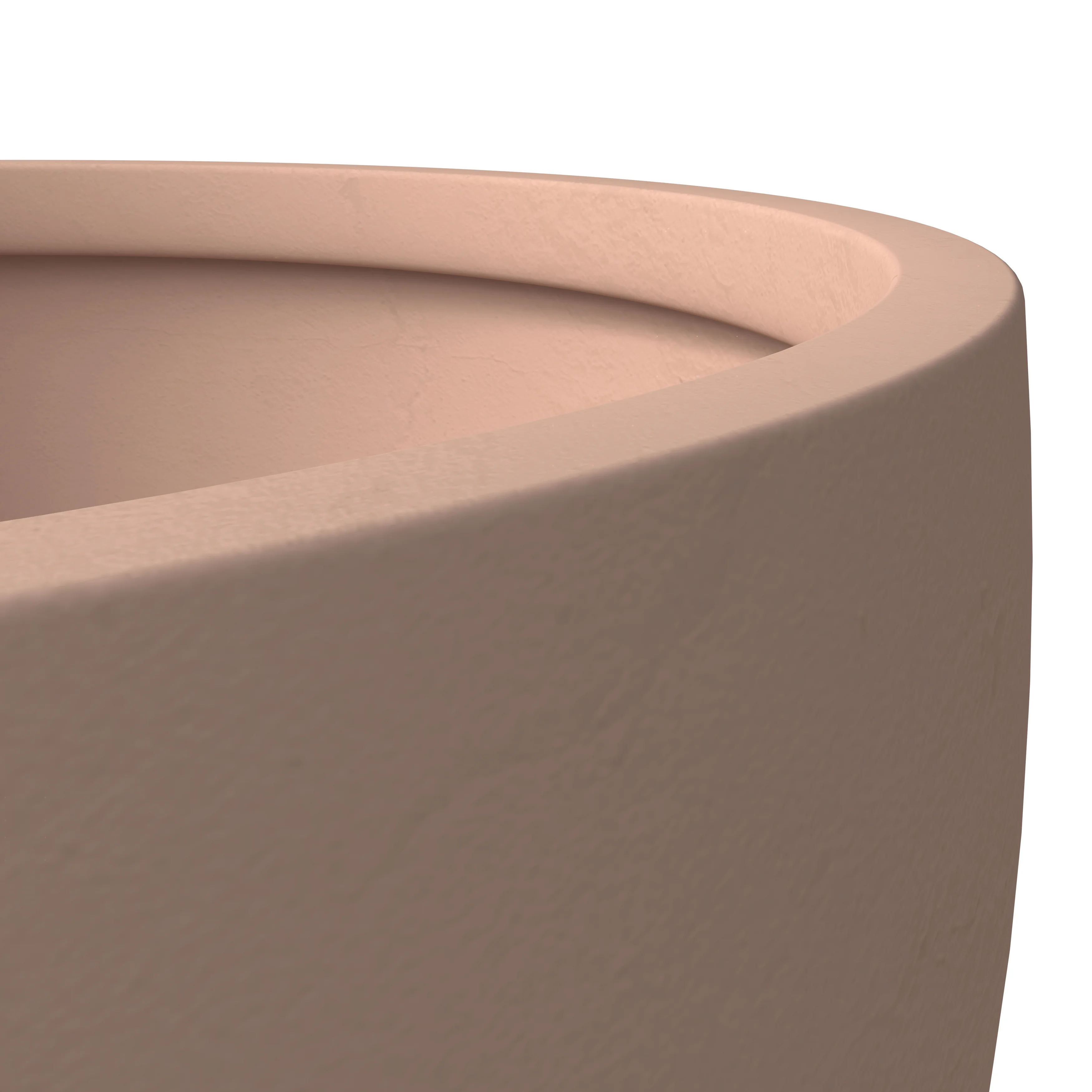 Grove Series Hemisphere Poly Clay Planter in Terra cotta Color 14.9 Dia, 7.8 High