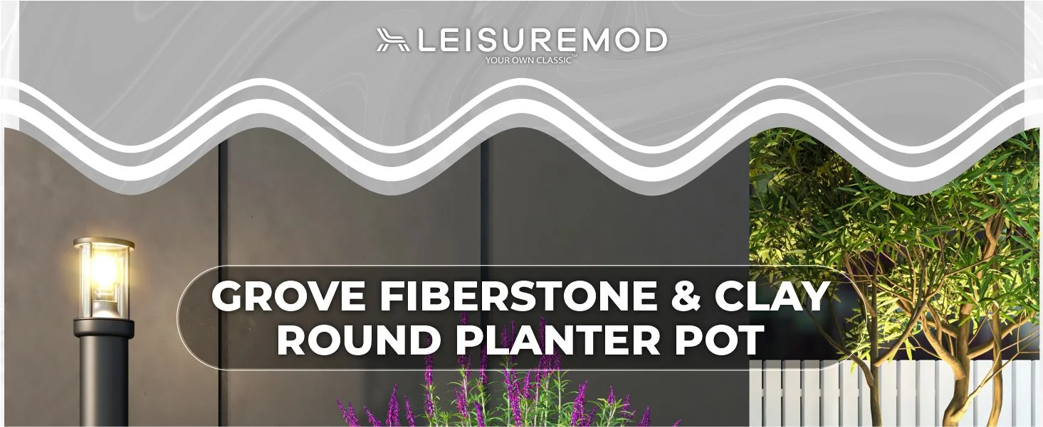 Grove Series Hemisphere Poly Clay Planter in Terra cotta Color 14.9 Dia, 7.8 High