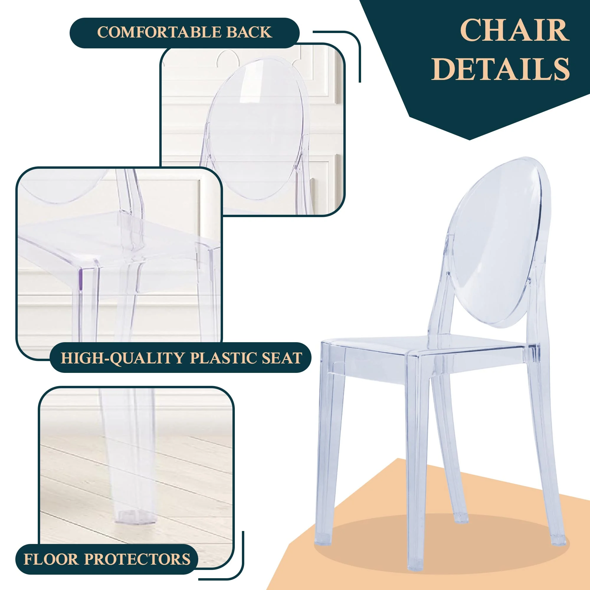 Marion Transparent Acrylic Modern Chair