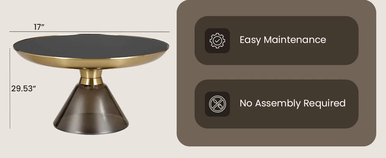 Hyalus Collection Glass Coffee table in Smoke