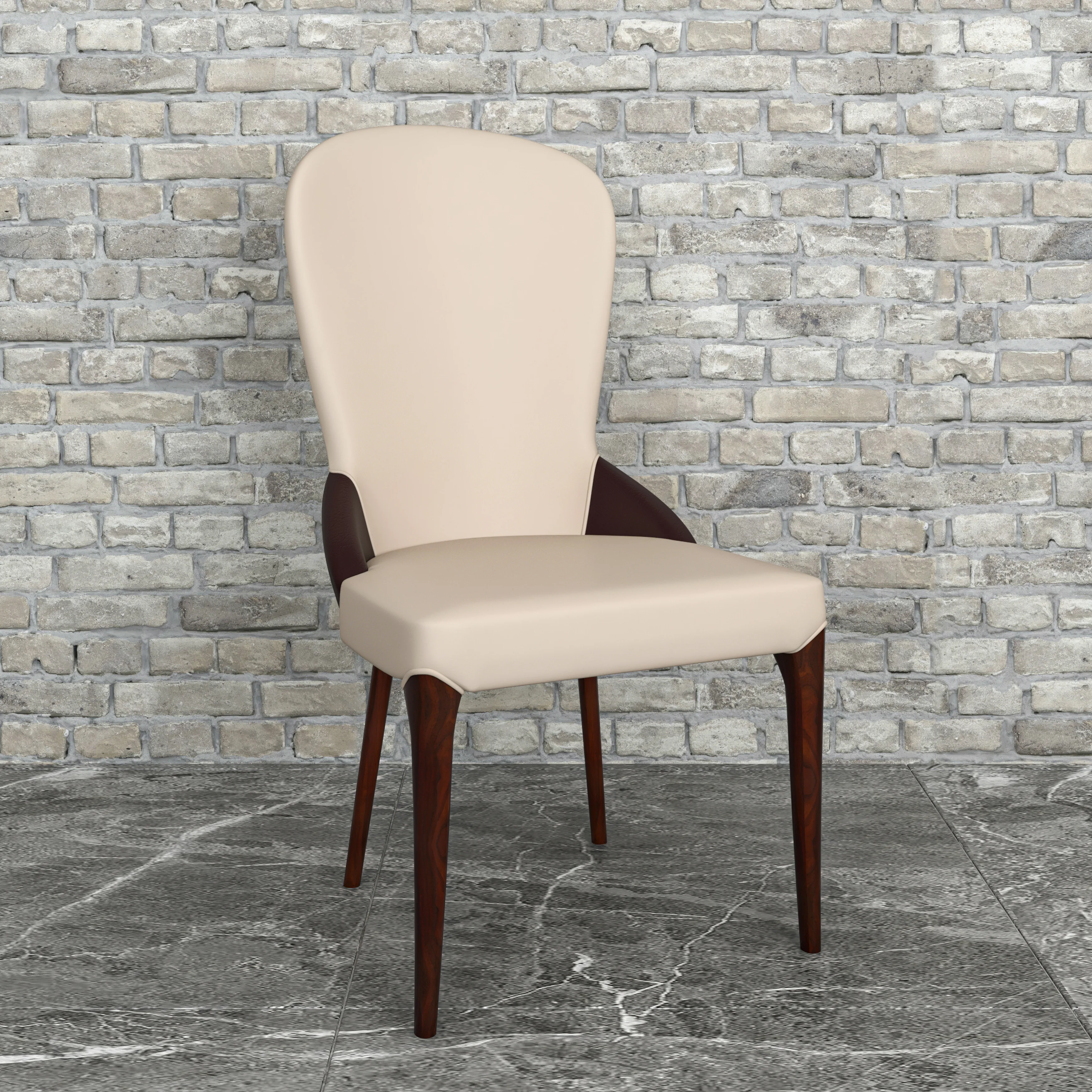 Havana Collection Modern Wooden Dining Chair in Brown