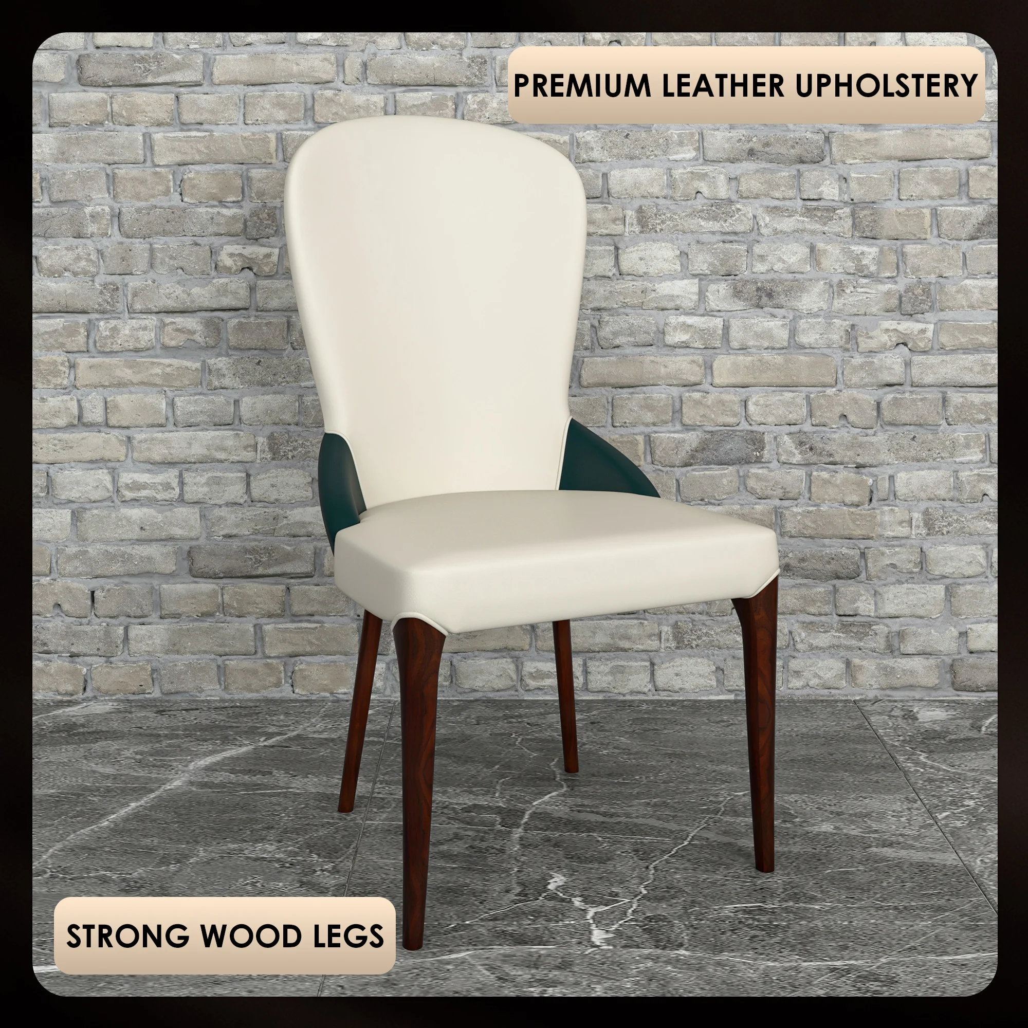 Havana Collection Modern Wooden Dining Chair in Green