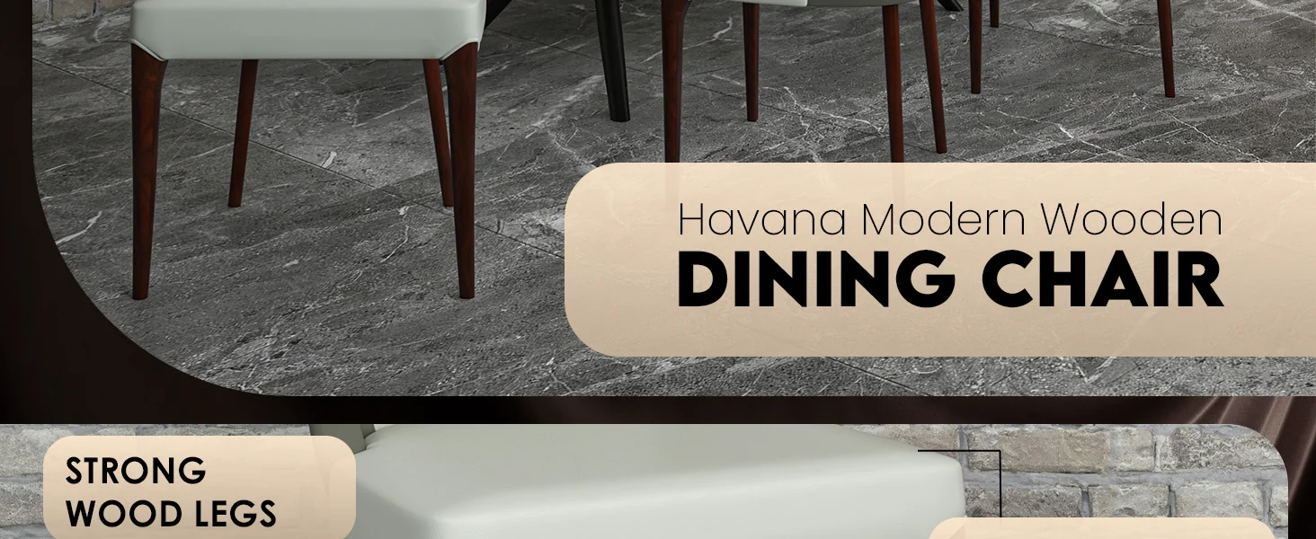 Havana Collection Modern Wooden Dining Chair in Toupe
