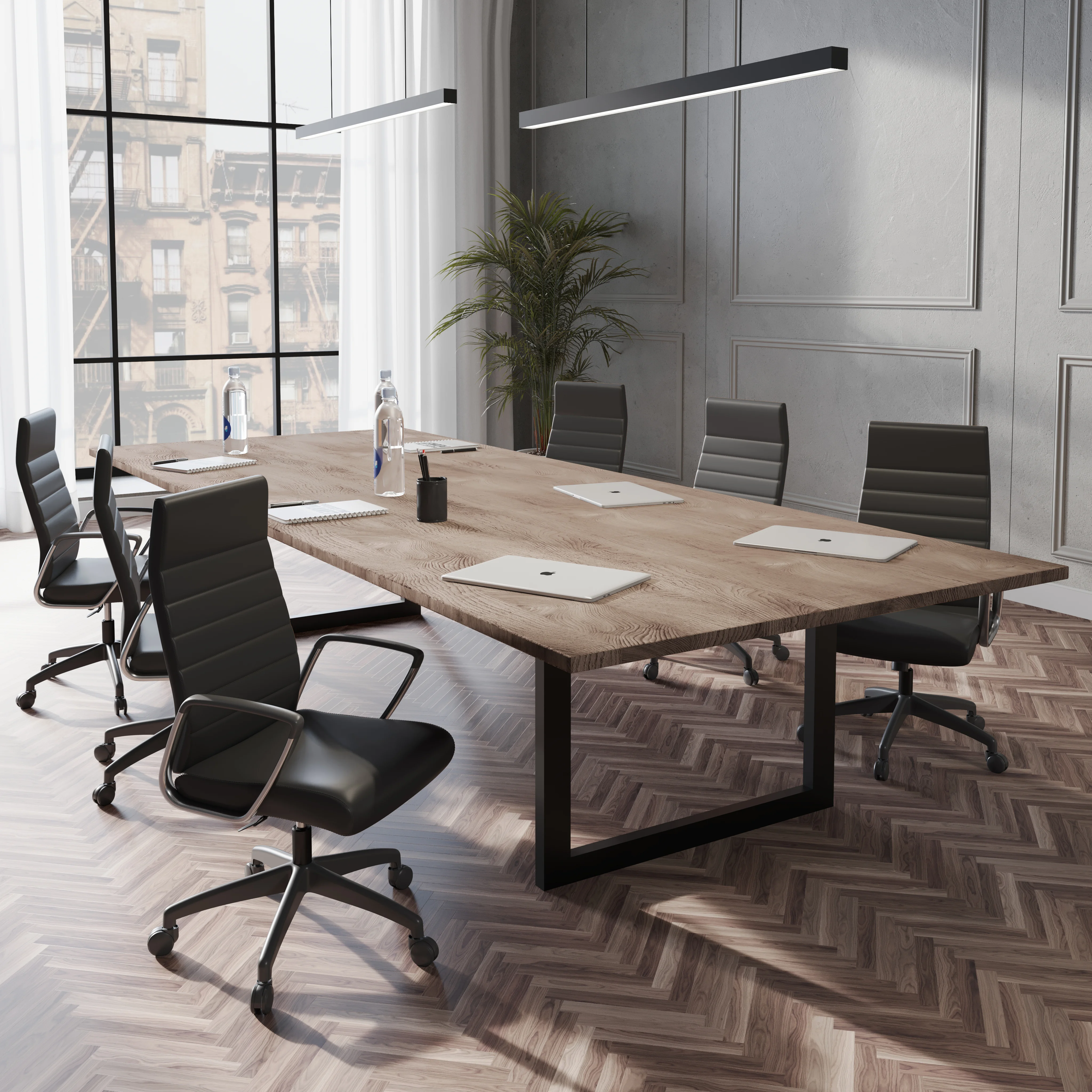 Hilton Modern High-Back Leather Office Chair