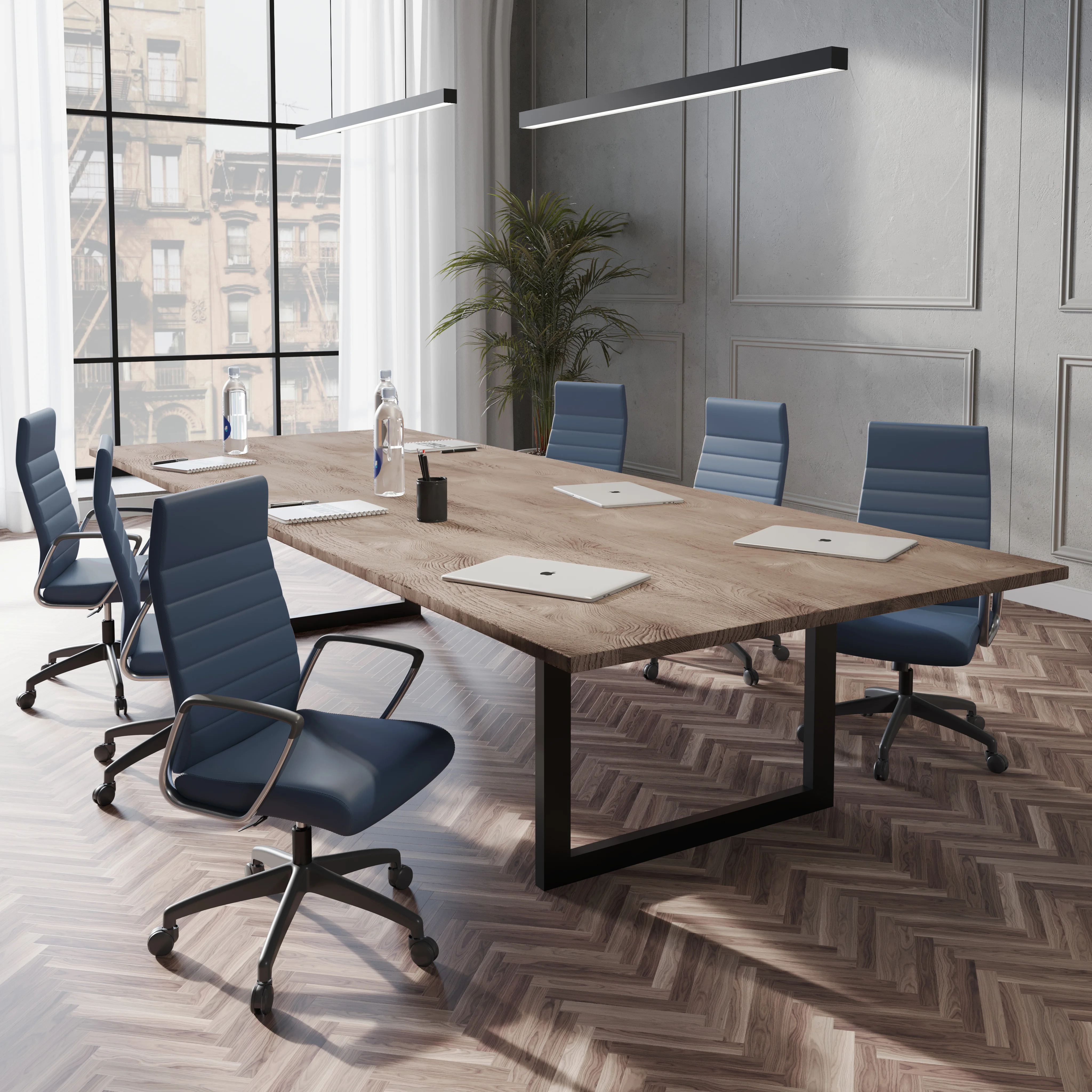 Hilton Modern High-Back Leather Office Chair